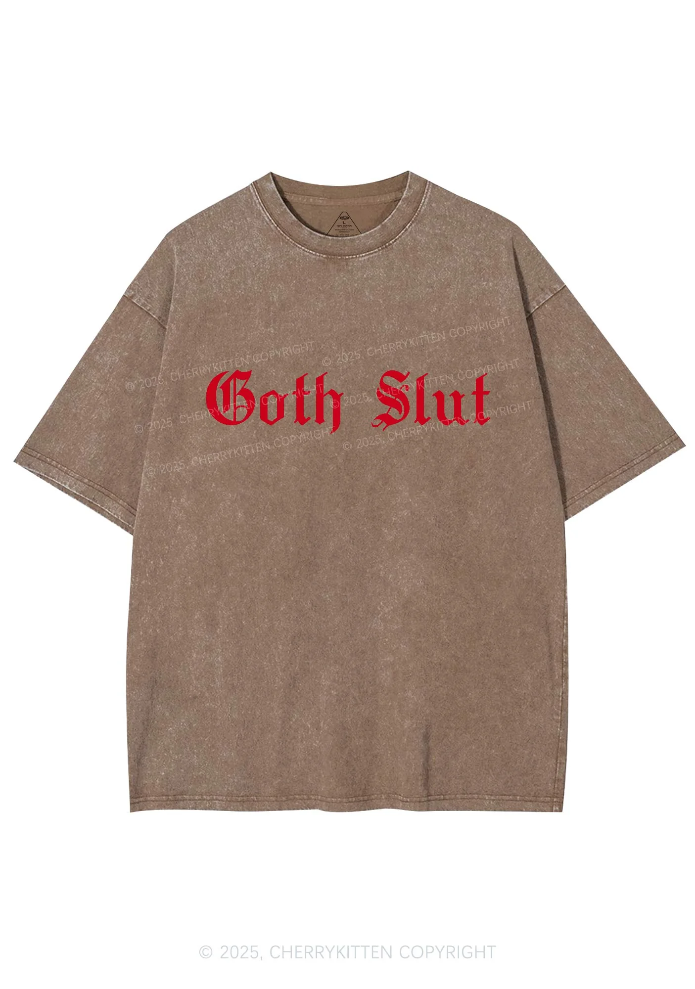 Goth Slxt Y2K Washed Tee Cherrykitten - Image 7