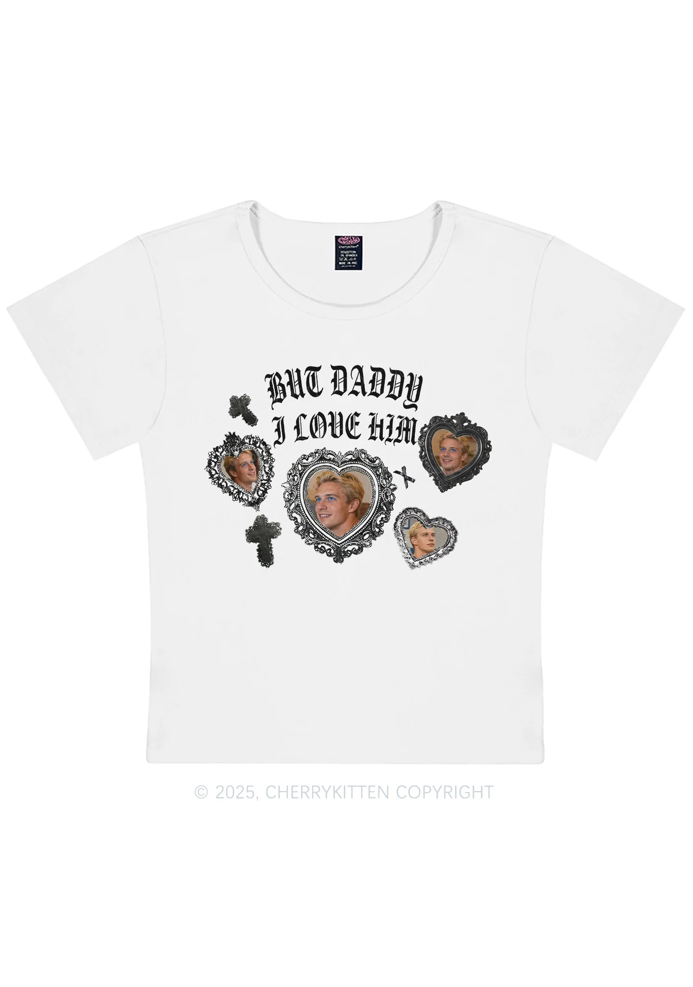 Gothic But Daddy I Love Him Y2K Baby Tee Cherrykitten - Image 4