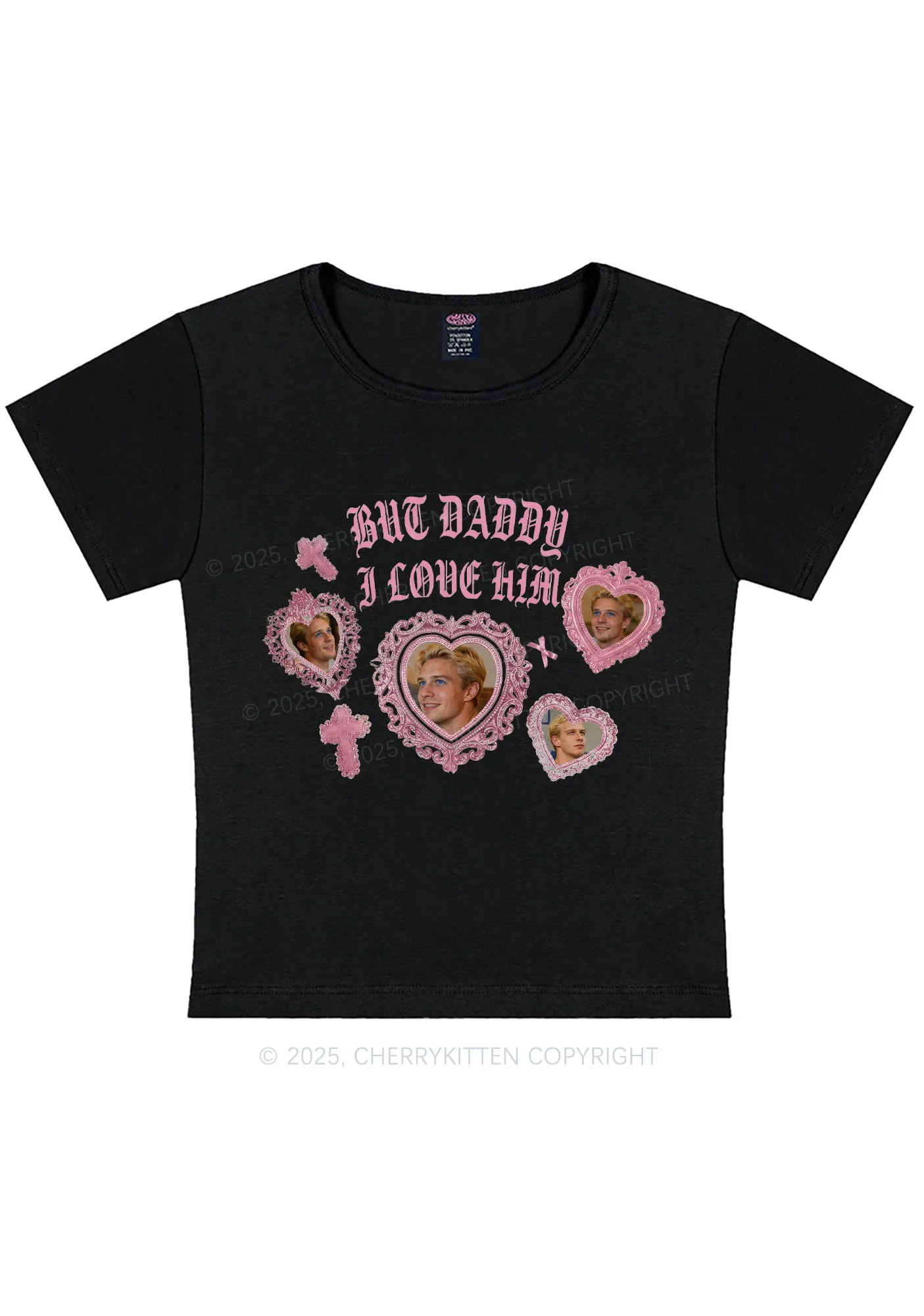 Gothic But Daddy I Love Him Y2K Baby Tee Cherrykitten - Image 5