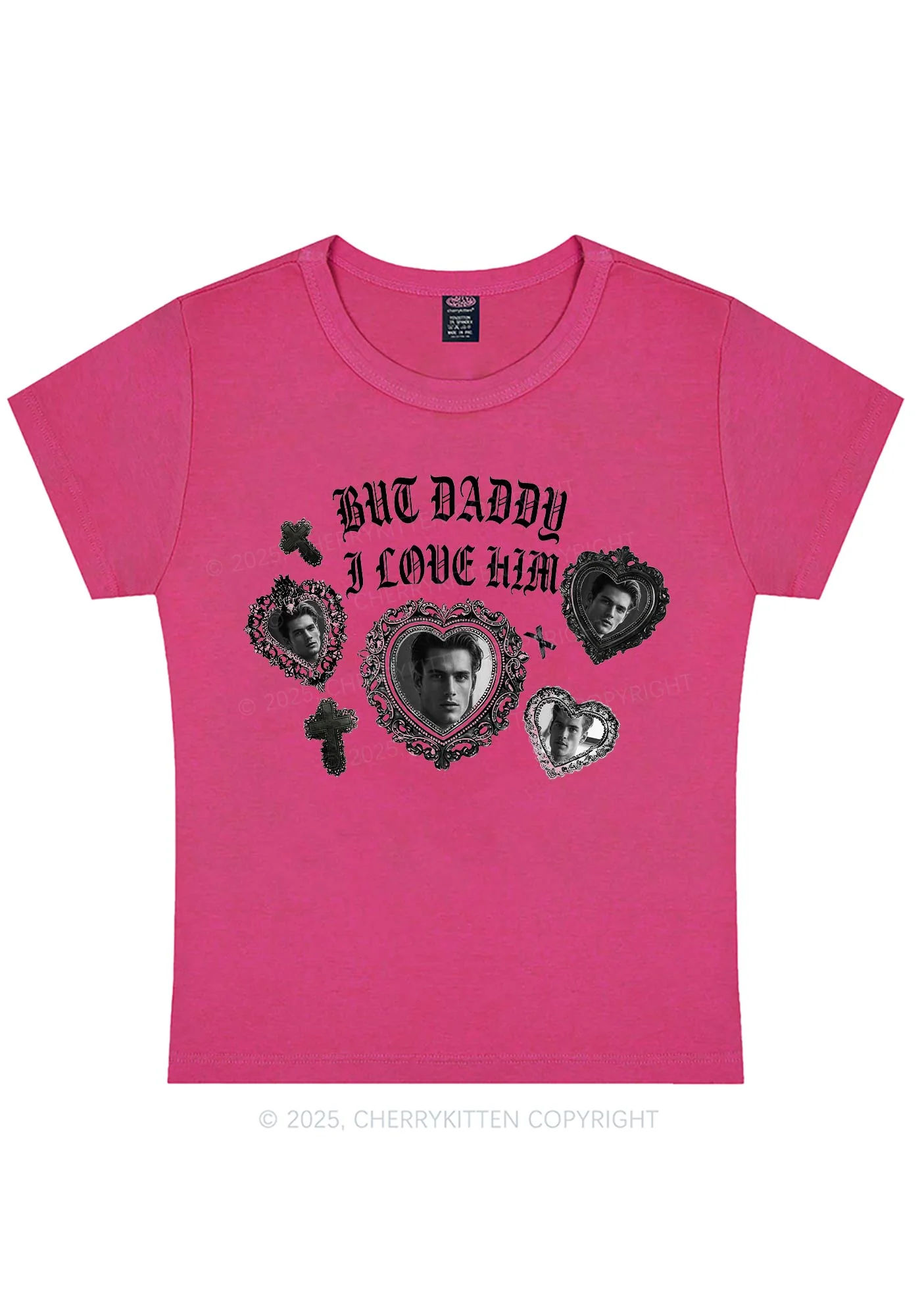 Gothic But Daddy I Love Him Y2K Baby Tee Cherrykitten - Image 7