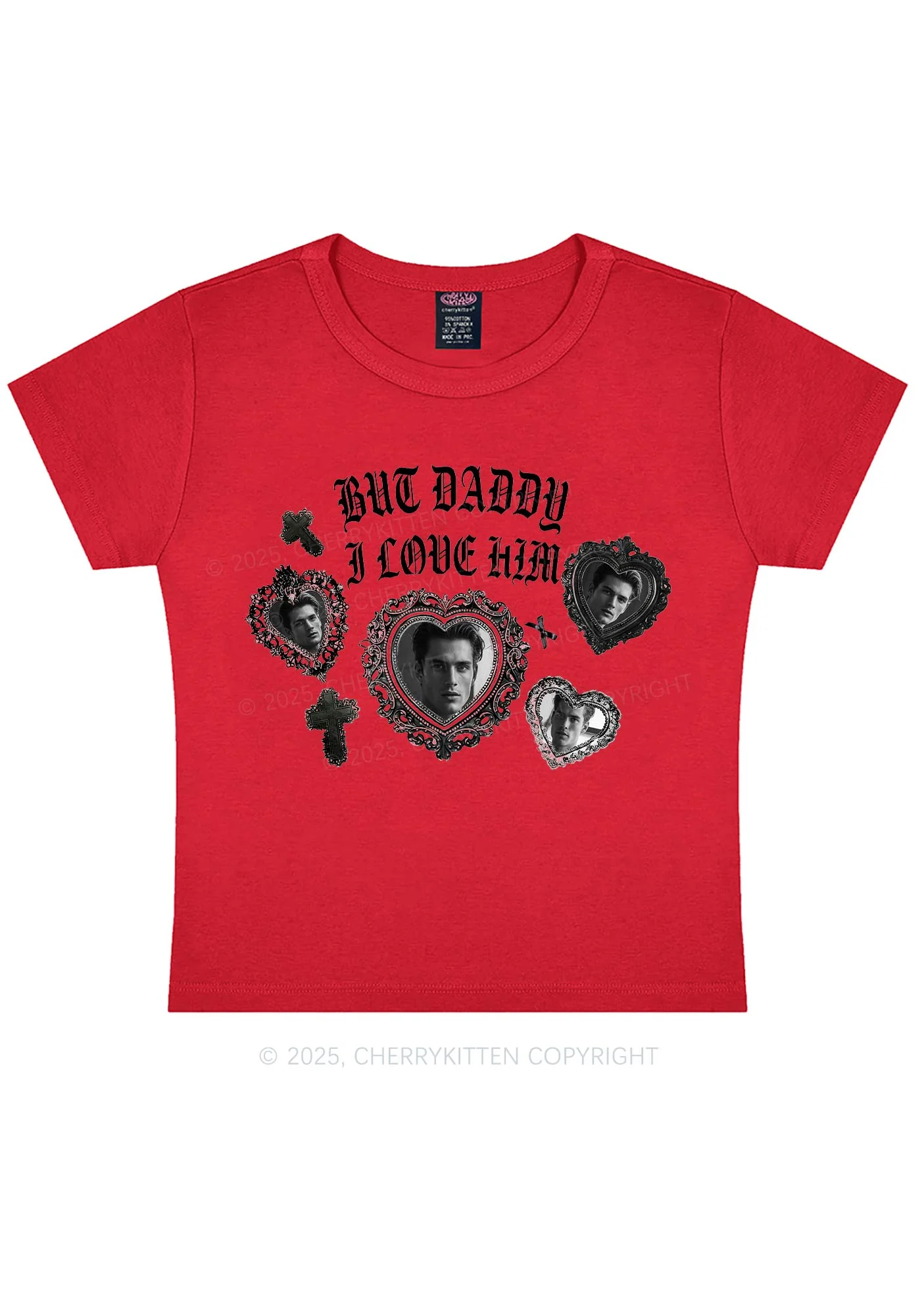 Gothic But Daddy I Love Him Y2K Baby Tee Cherrykitten - Image 8