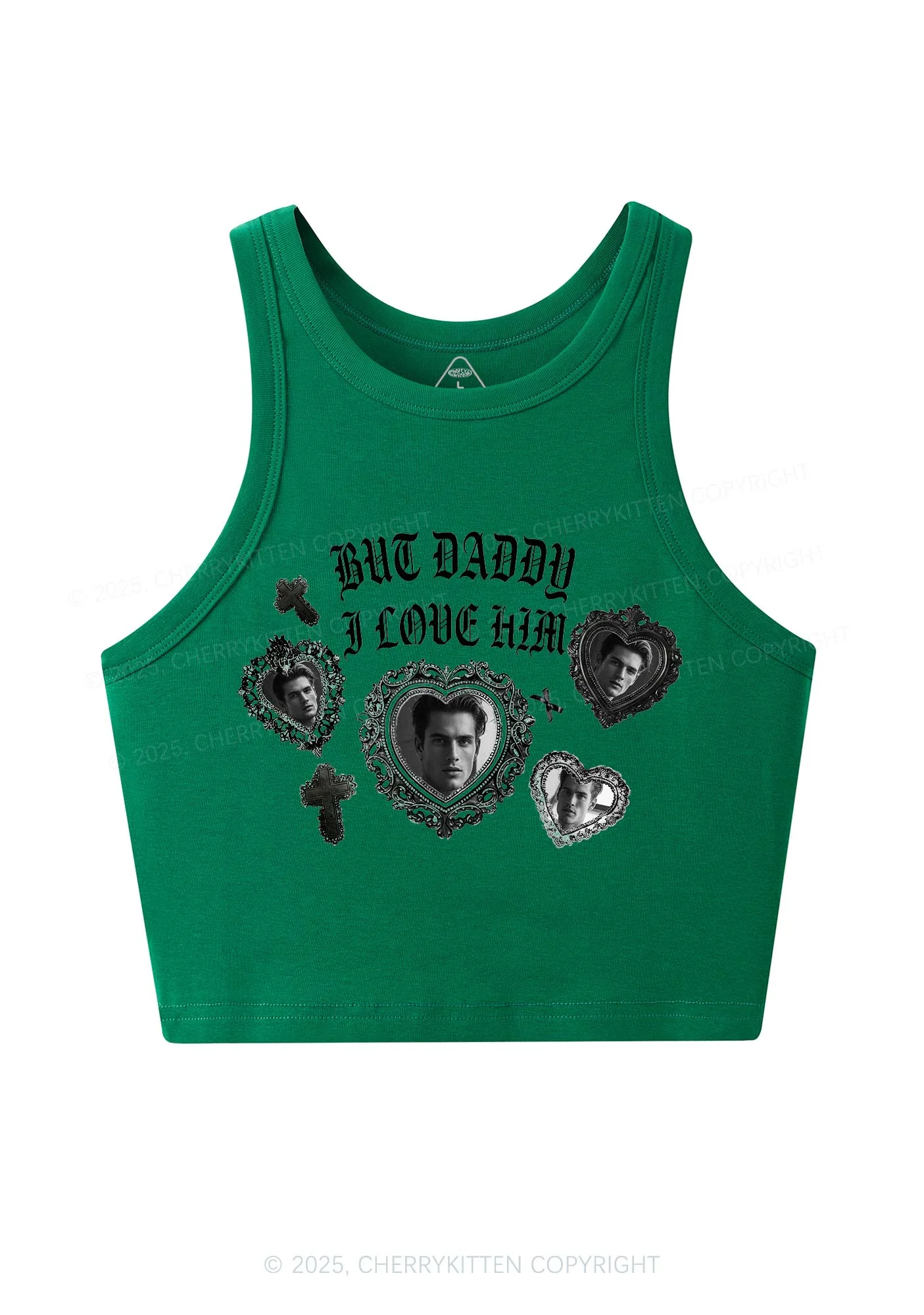 Gothic But Daddy I Love Him Y2K Crop Tank Top Cherrykitten - Image 7