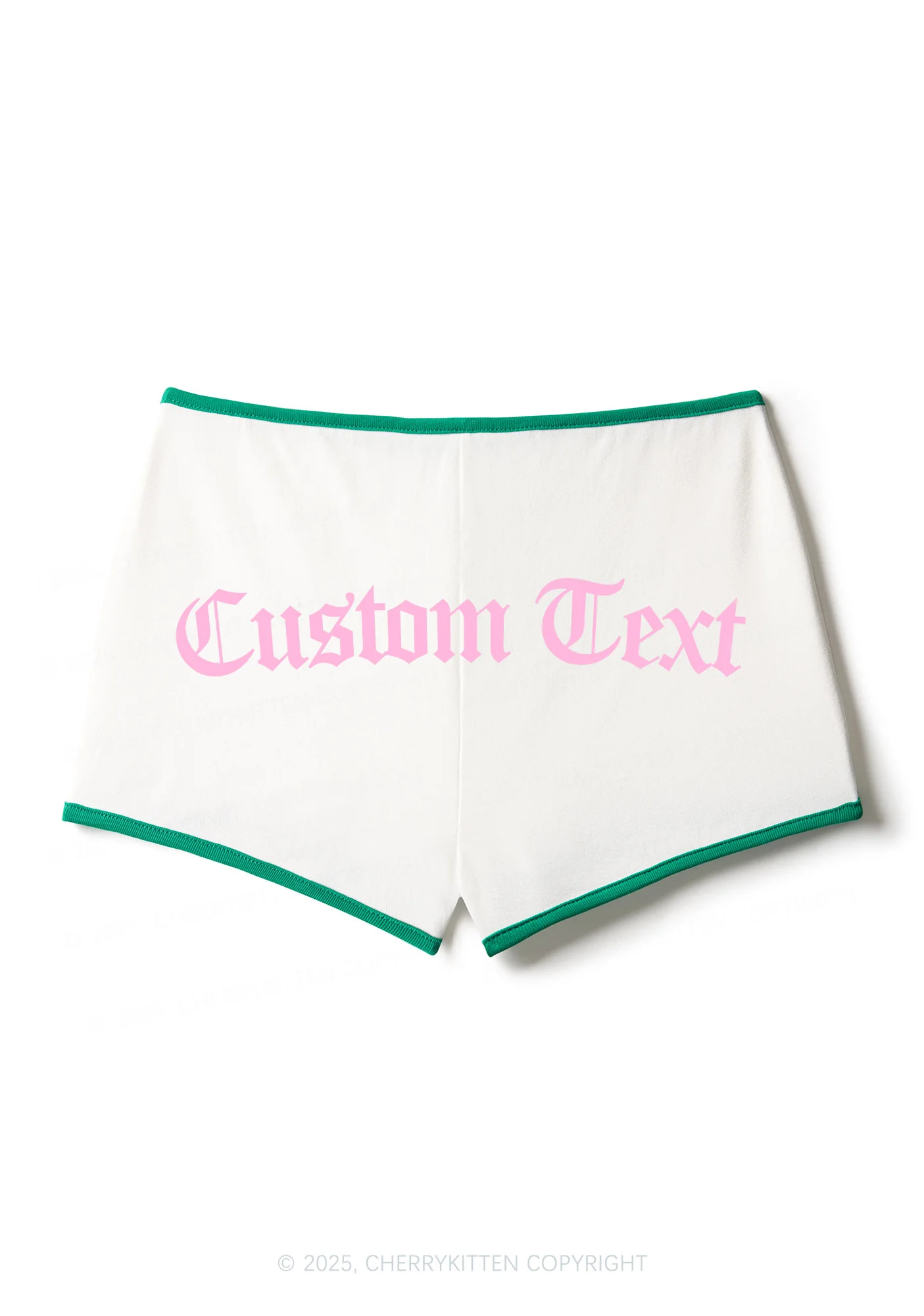 Custom Gothic Text Y2K Contrast Mini Shorts Cherrykitten - Image 5