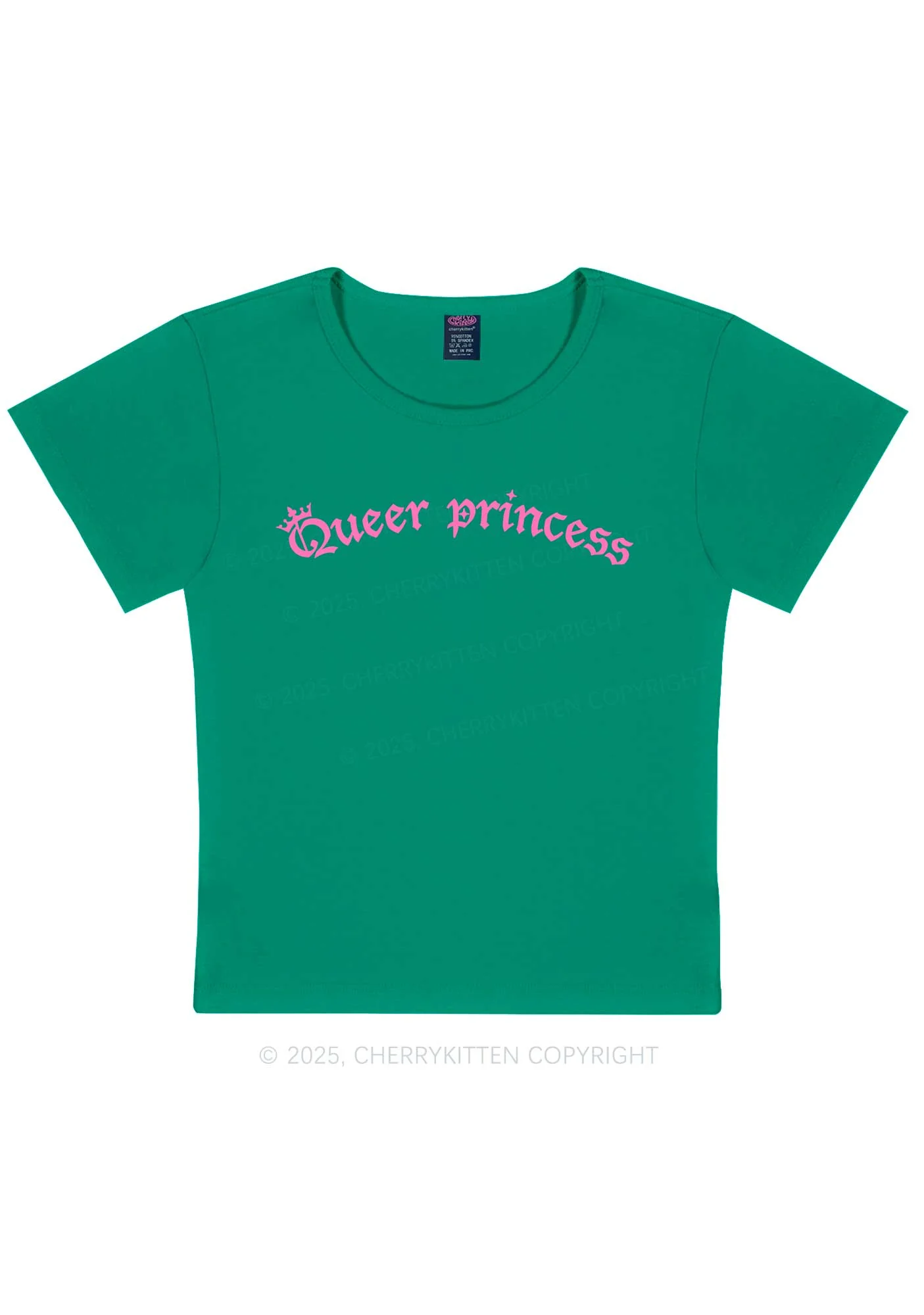 Gothic Queer Princess Pride Y2K Baby Tee Cherrykitten - Image 11