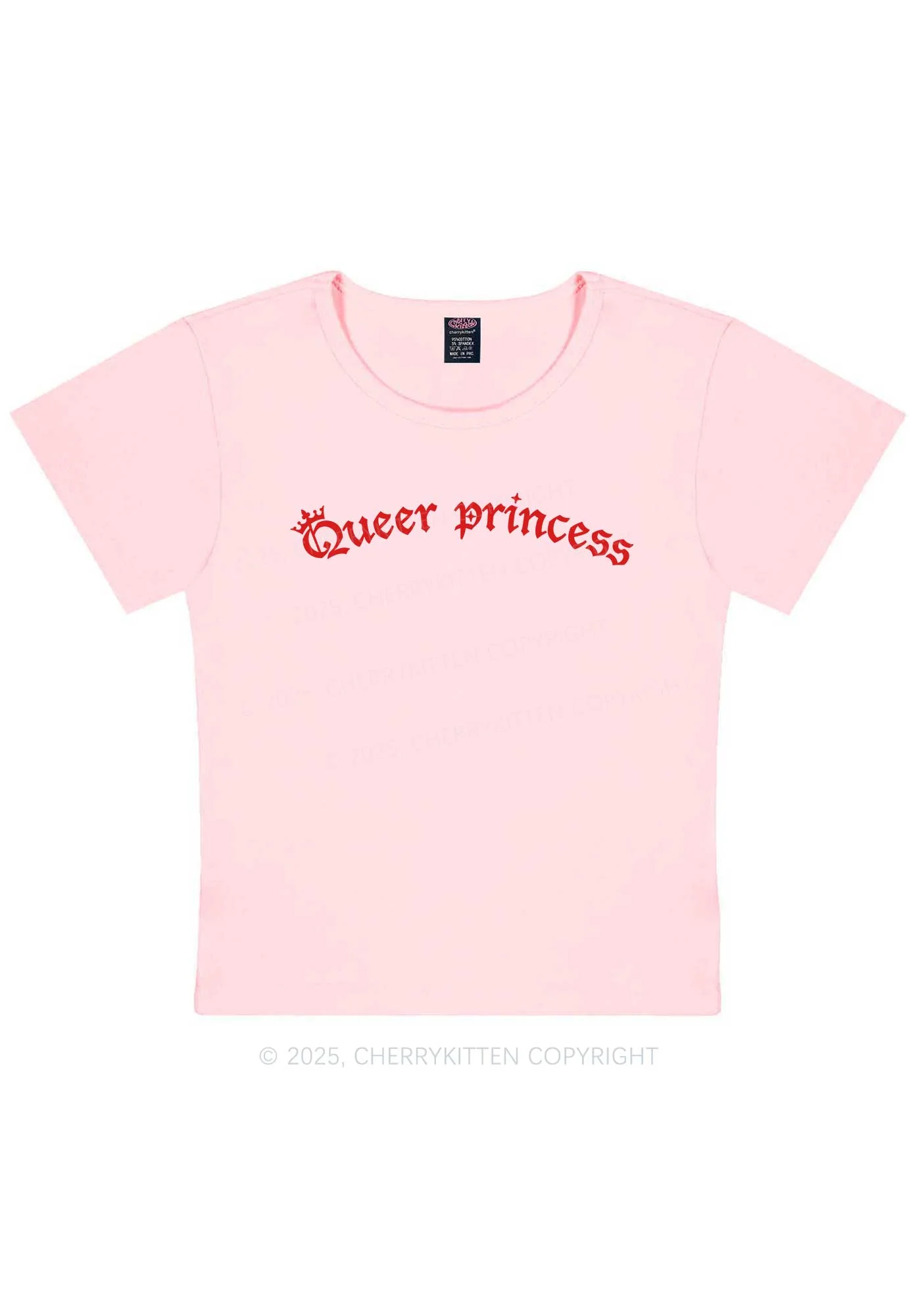 Gothic Queer Princess Pride Y2K Baby Tee Cherrykitten - Image 12