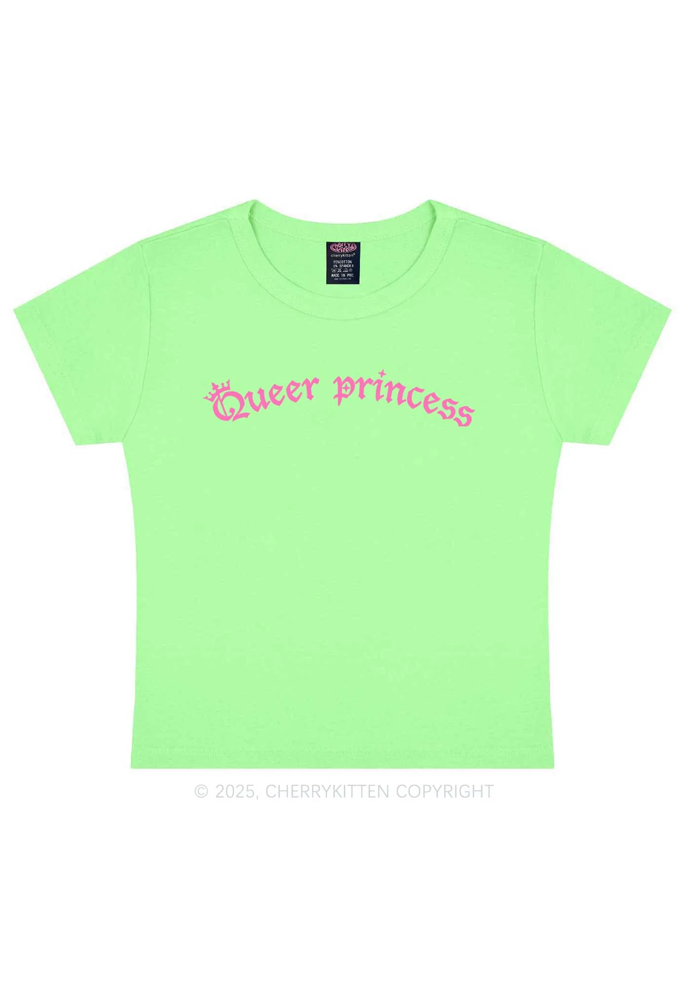 Gothic Queer Princess Pride Y2K Baby Tee Cherrykitten - Image 13