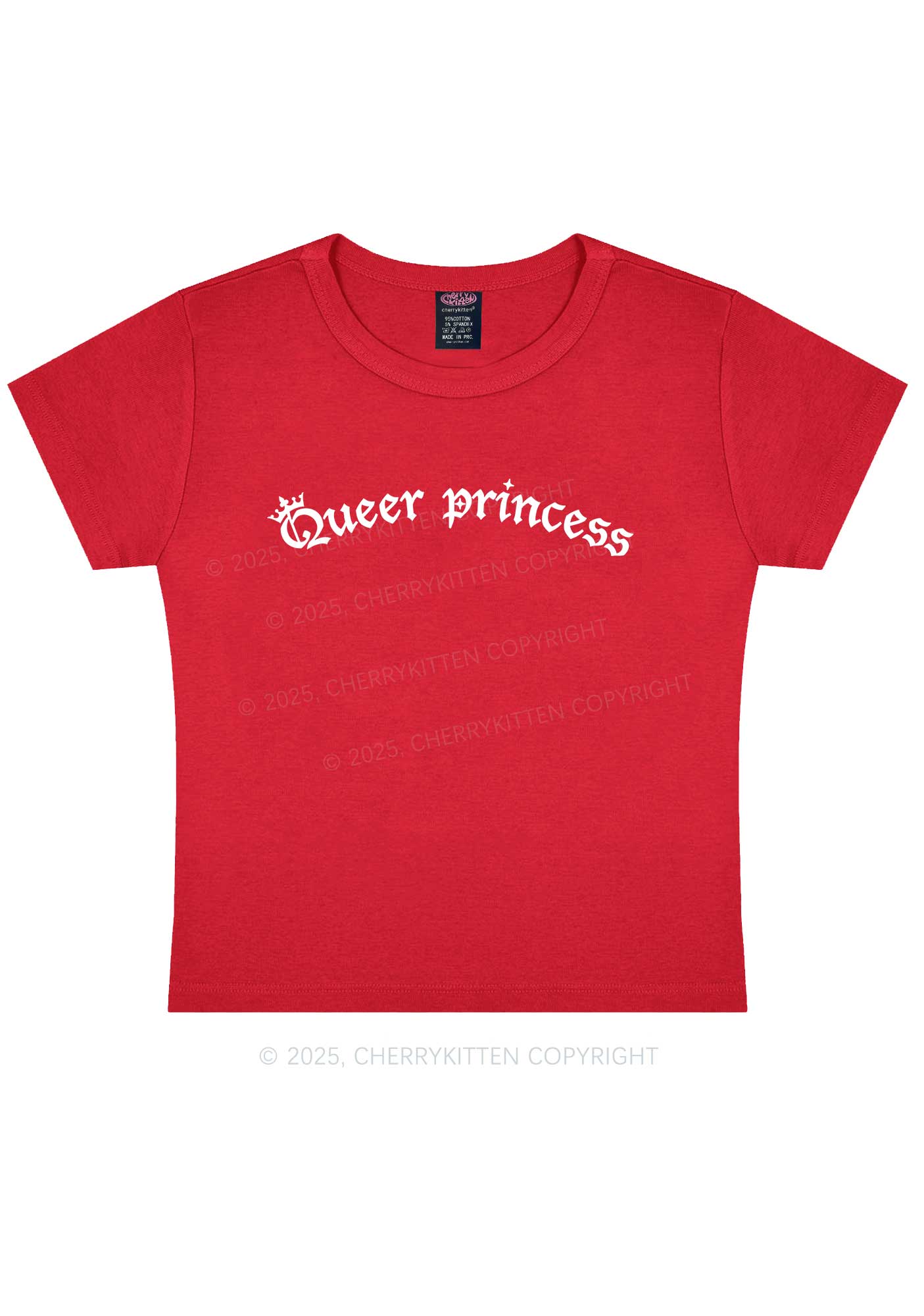 Gothic Queer Princess Pride Y2K Baby Tee Cherrykitten - Image 6