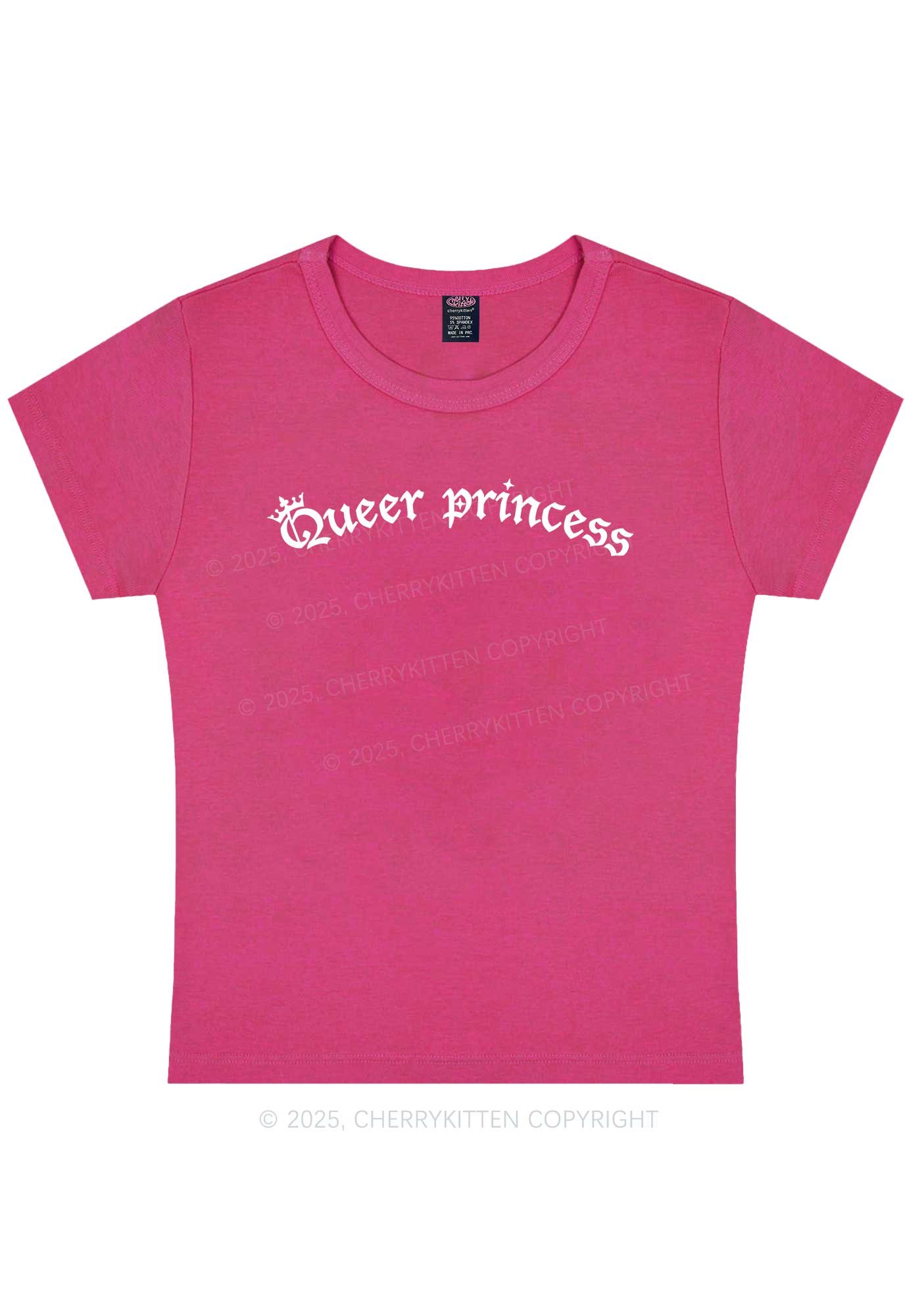 Gothic Queer Princess Pride Y2K Baby Tee Cherrykitten - Image 8