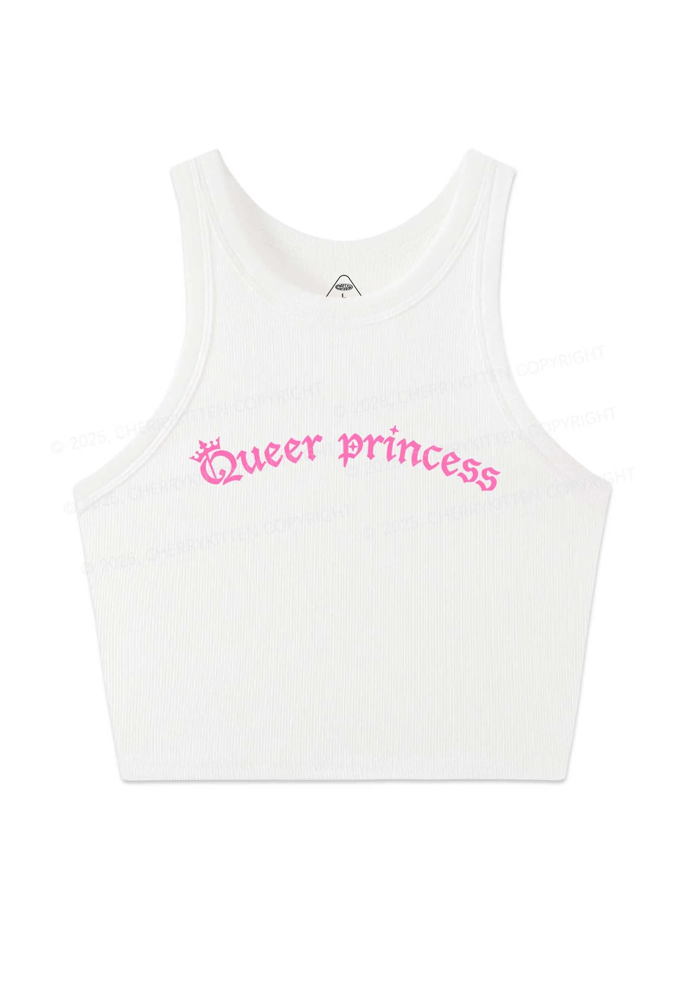 Gothic Queer Princess Pride Y2K Crop Tank Top Cherrykitten - Image 3
