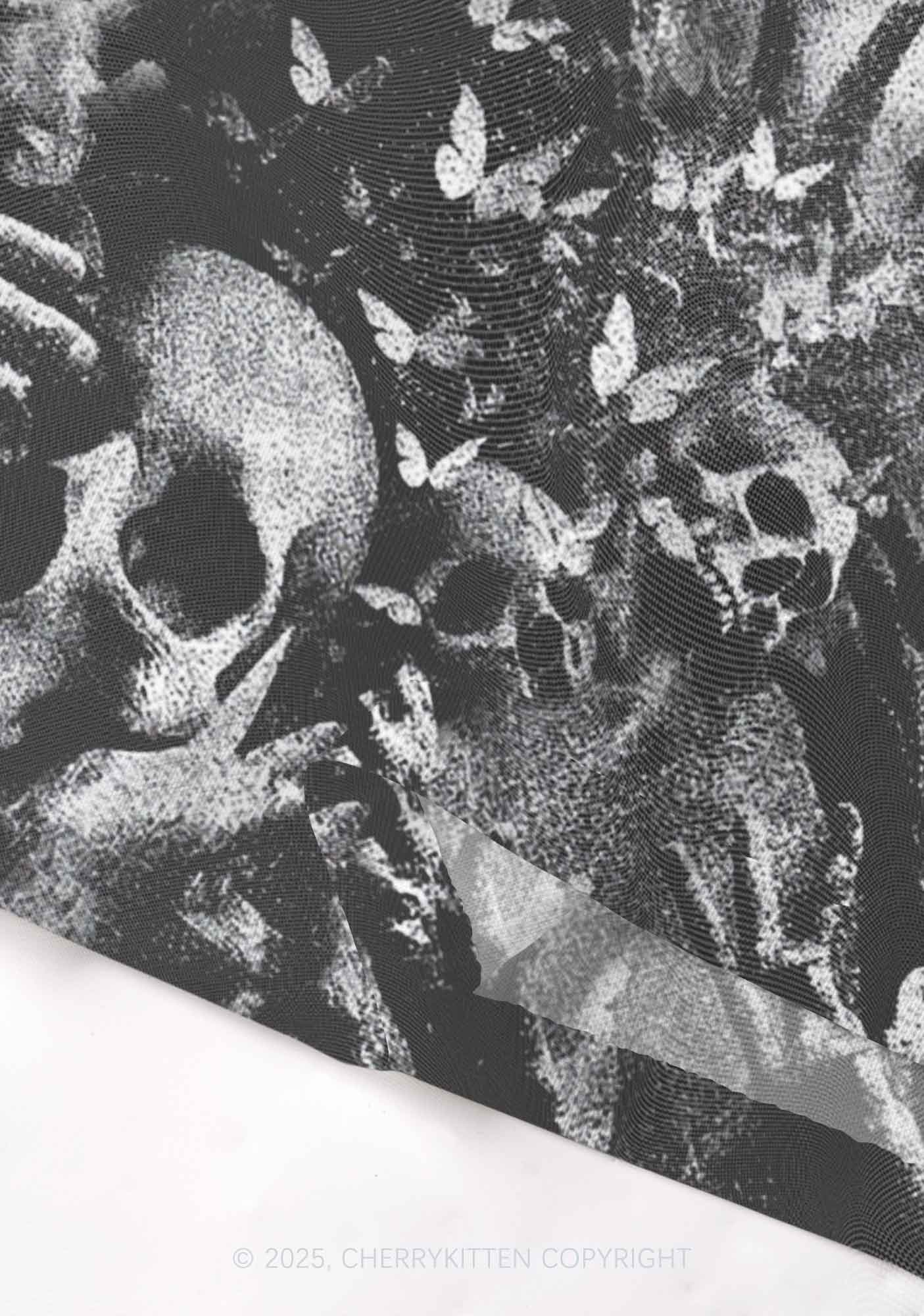 Halloween Gothic Skull Y2K Mesh Cami Tank Cherrykitten - Image 4
