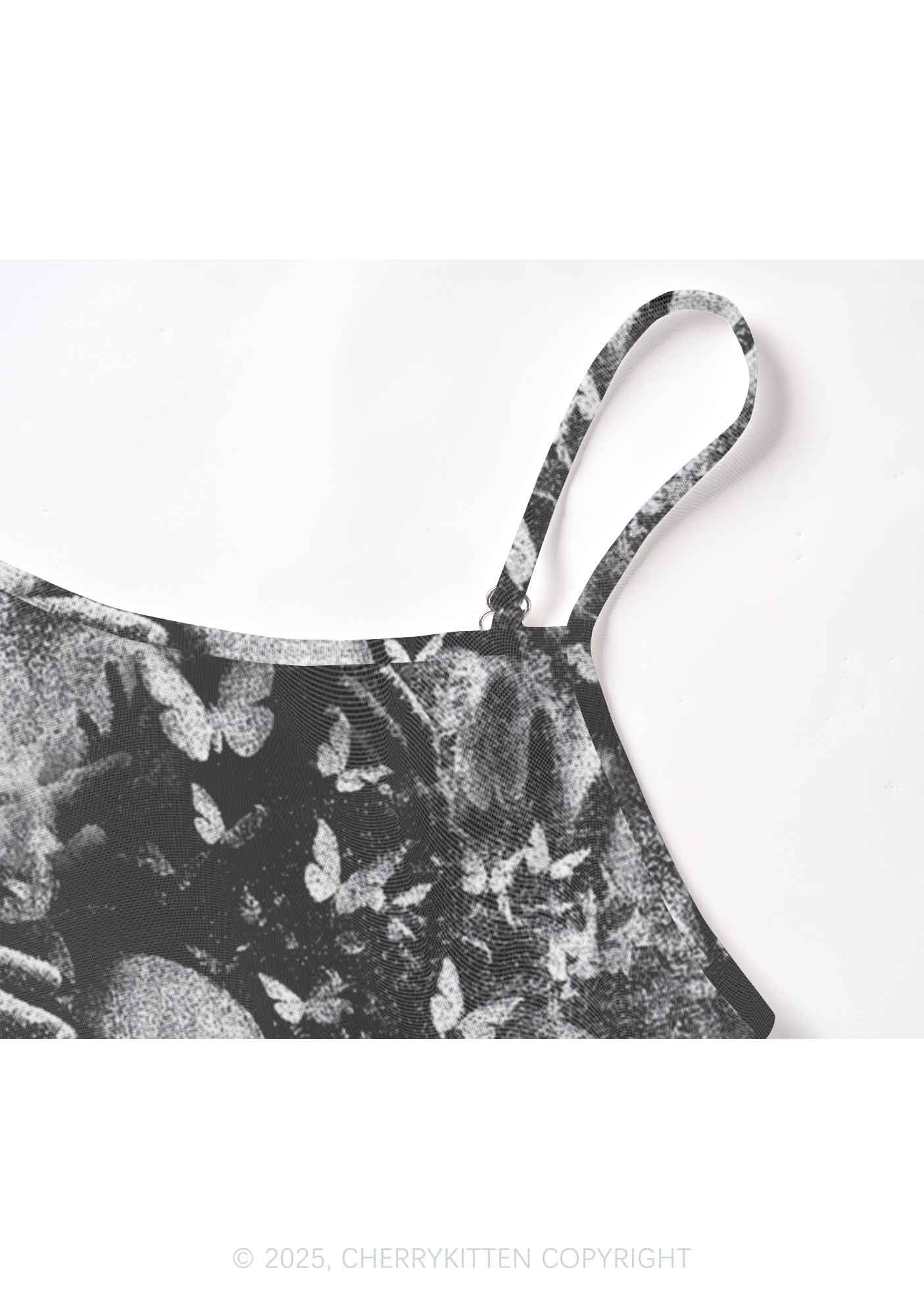 Halloween Gothic Skull Y2K Mesh Cami Tank Cherrykitten - Image 5