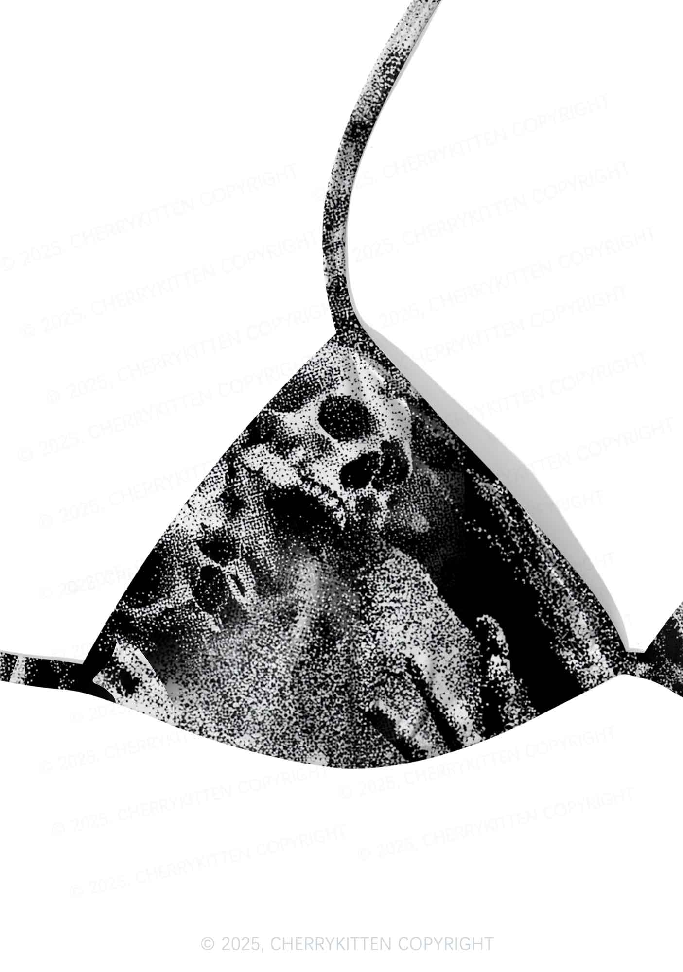 Halloween Gothic Skull Y2K Print Bikini Set Cherrykitten - Image 4