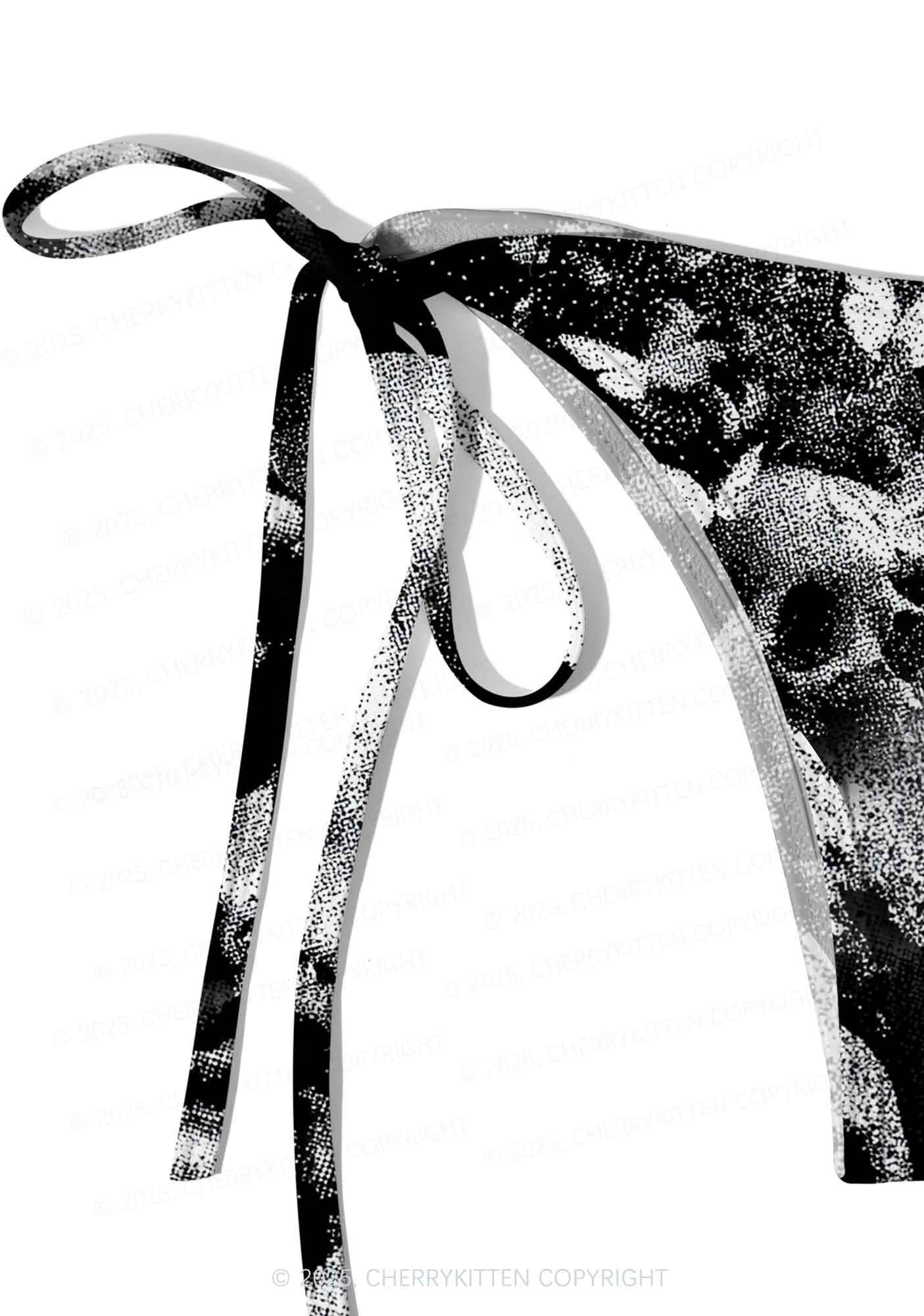 Halloween Gothic Skull Y2K Print Bikini Set Cherrykitten - Image 5