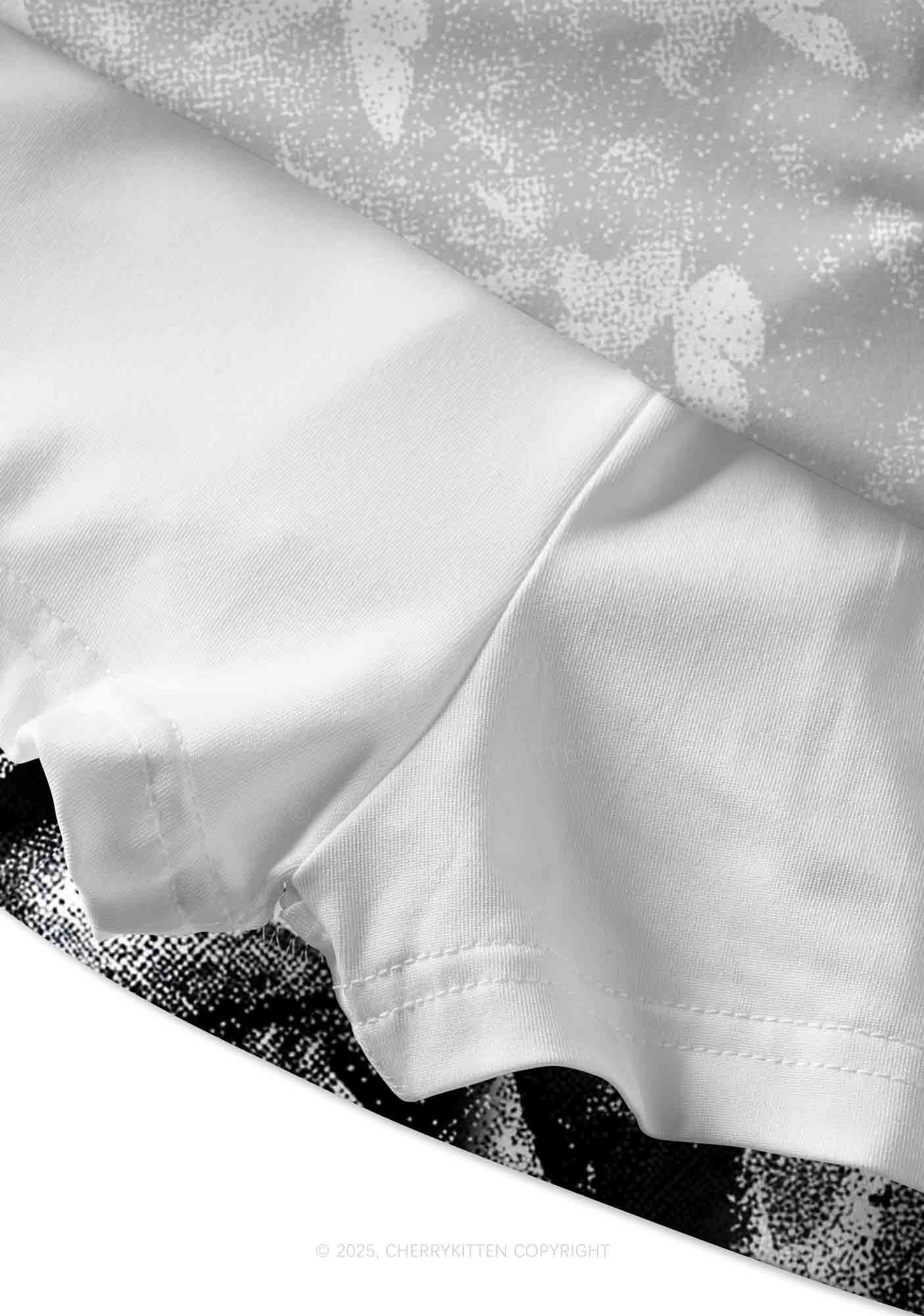 Halloween Gothic Skull Y2K Print Mini Skirt Cherrykitten - Image 3