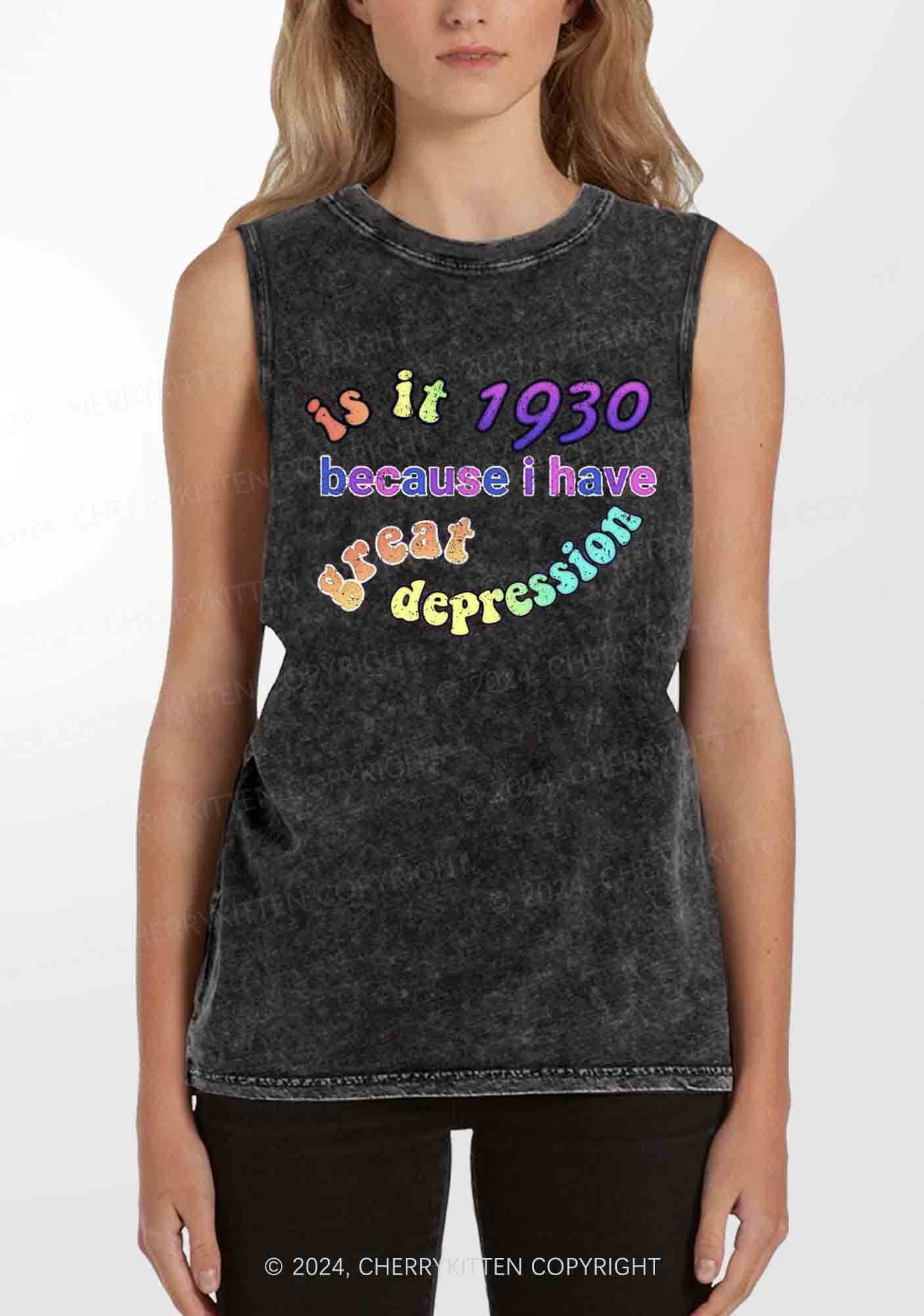 Great Depression Y2K Washed Tank Cherrykitten - Image 2