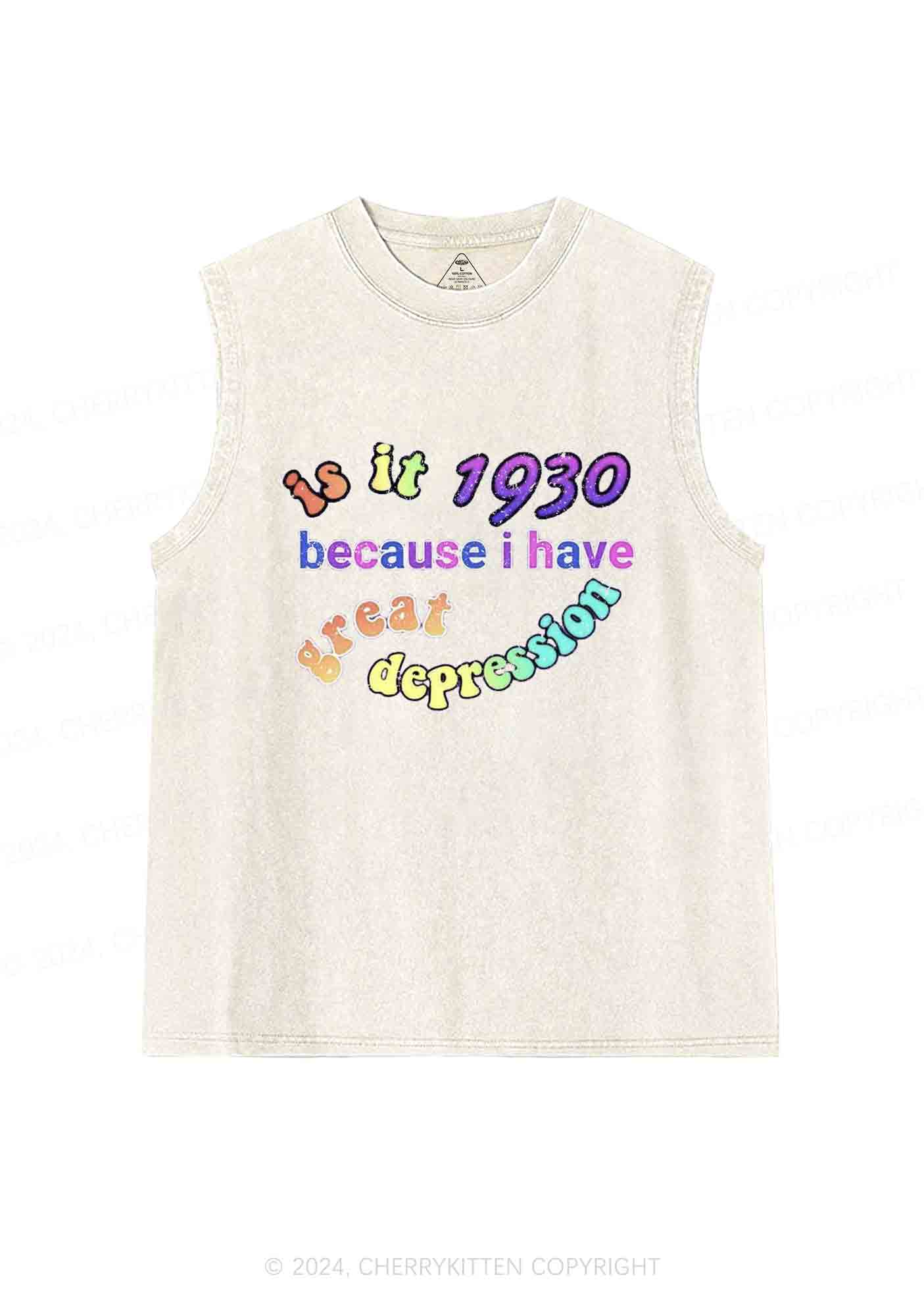 Great Depression Y2K Washed Tank Cherrykitten - Image 4