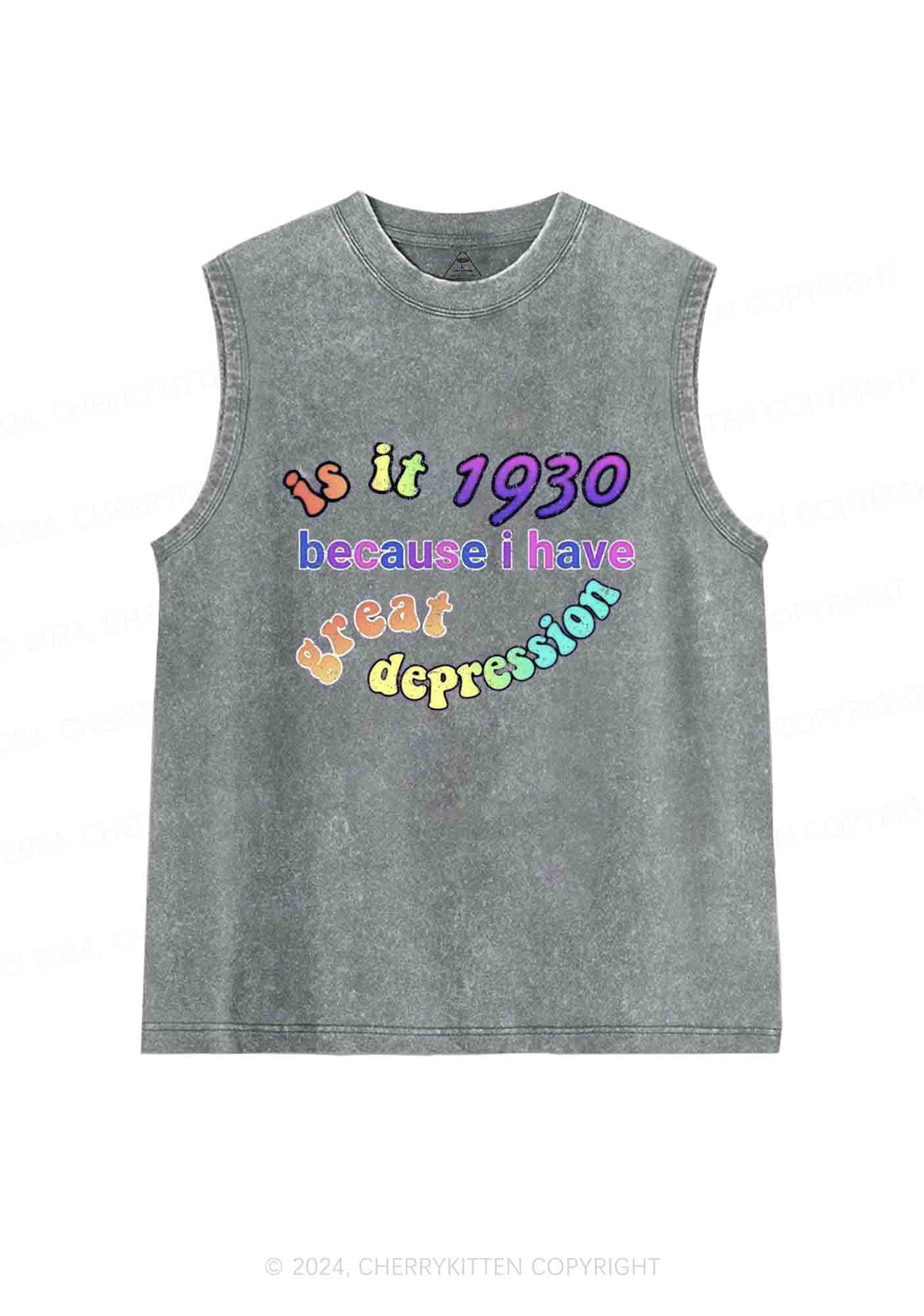 Great Depression Y2K Washed Tank Cherrykitten - Image 5