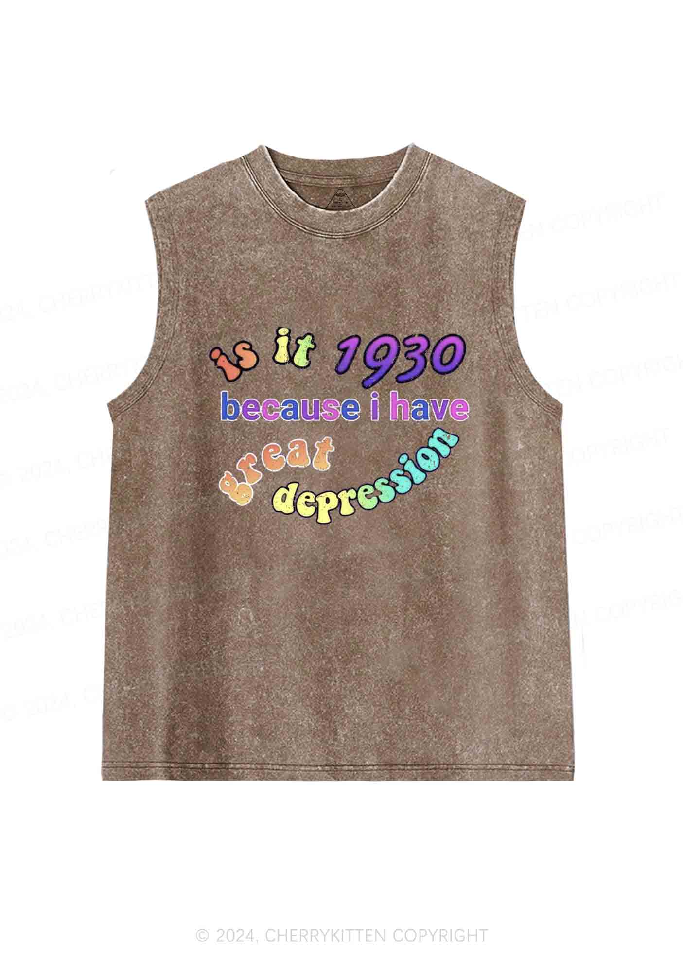 Great Depression Y2K Washed Tank Cherrykitten - Image 6