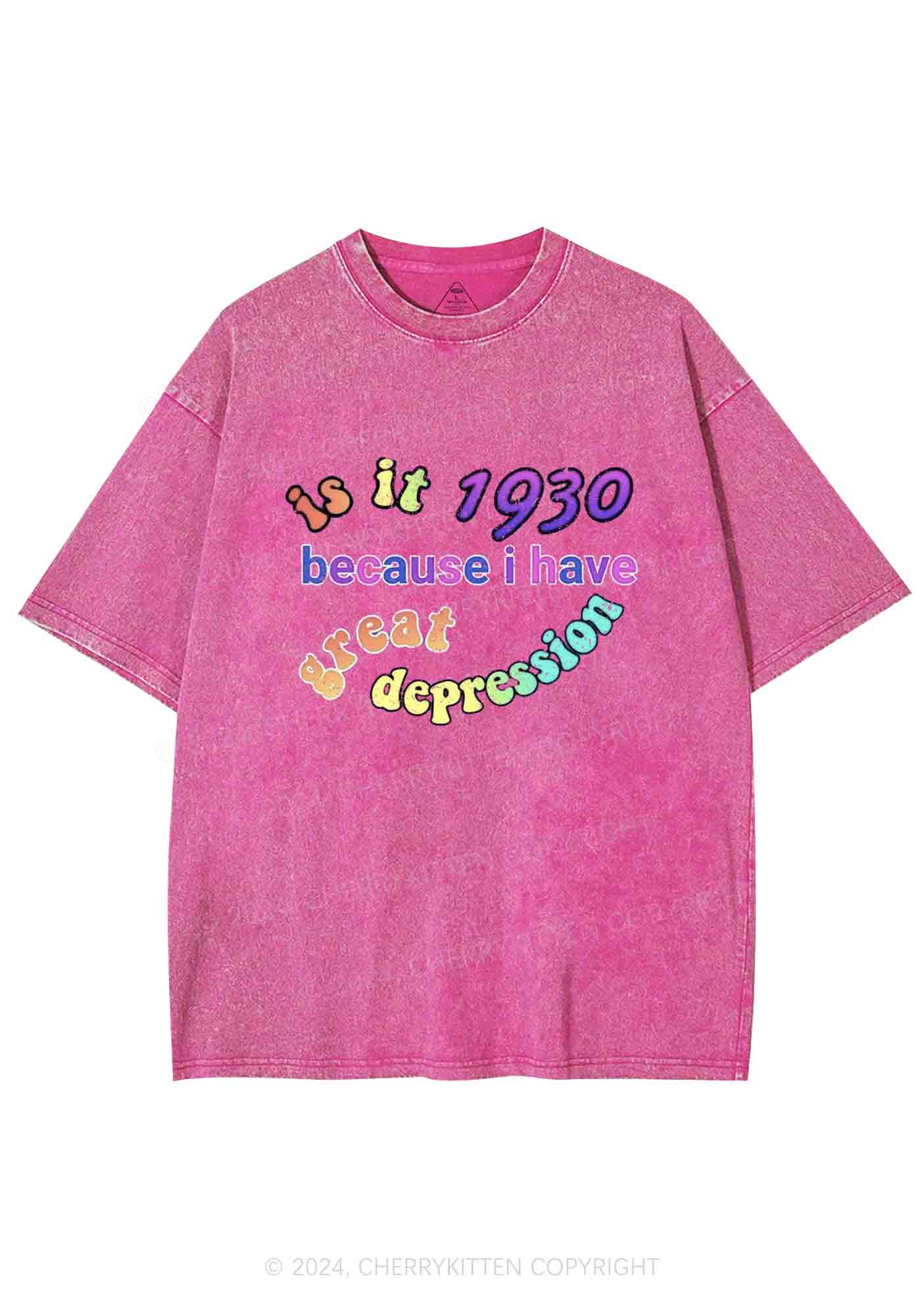 Great Depression Y2K Washed Tee Cherrykitten - Image 3