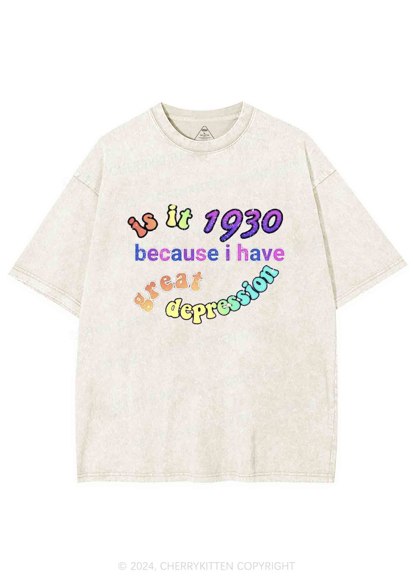 Great Depression Y2K Washed Tee Cherrykitten - Image 5