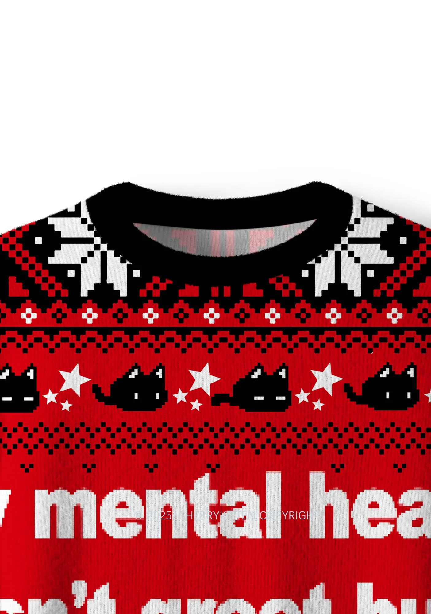 Great Mental Health Puxxy Y2K Christmas Knit Sweatshirt Cherrykitten - Image 4
