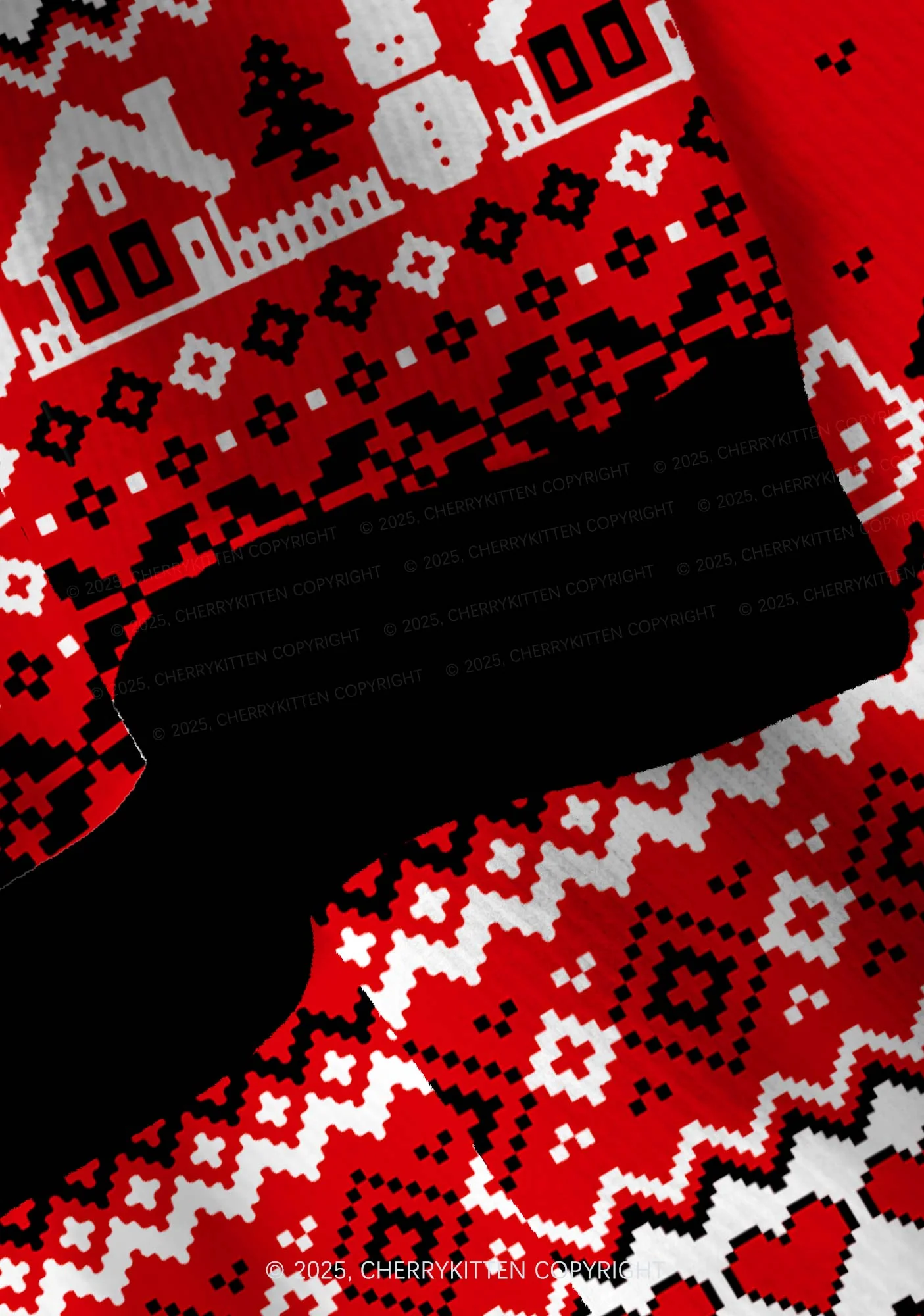 Great Mental Health Puxxy Y2K Christmas Cardigan Knit Sweatshirt Cherrykitten - Image 4