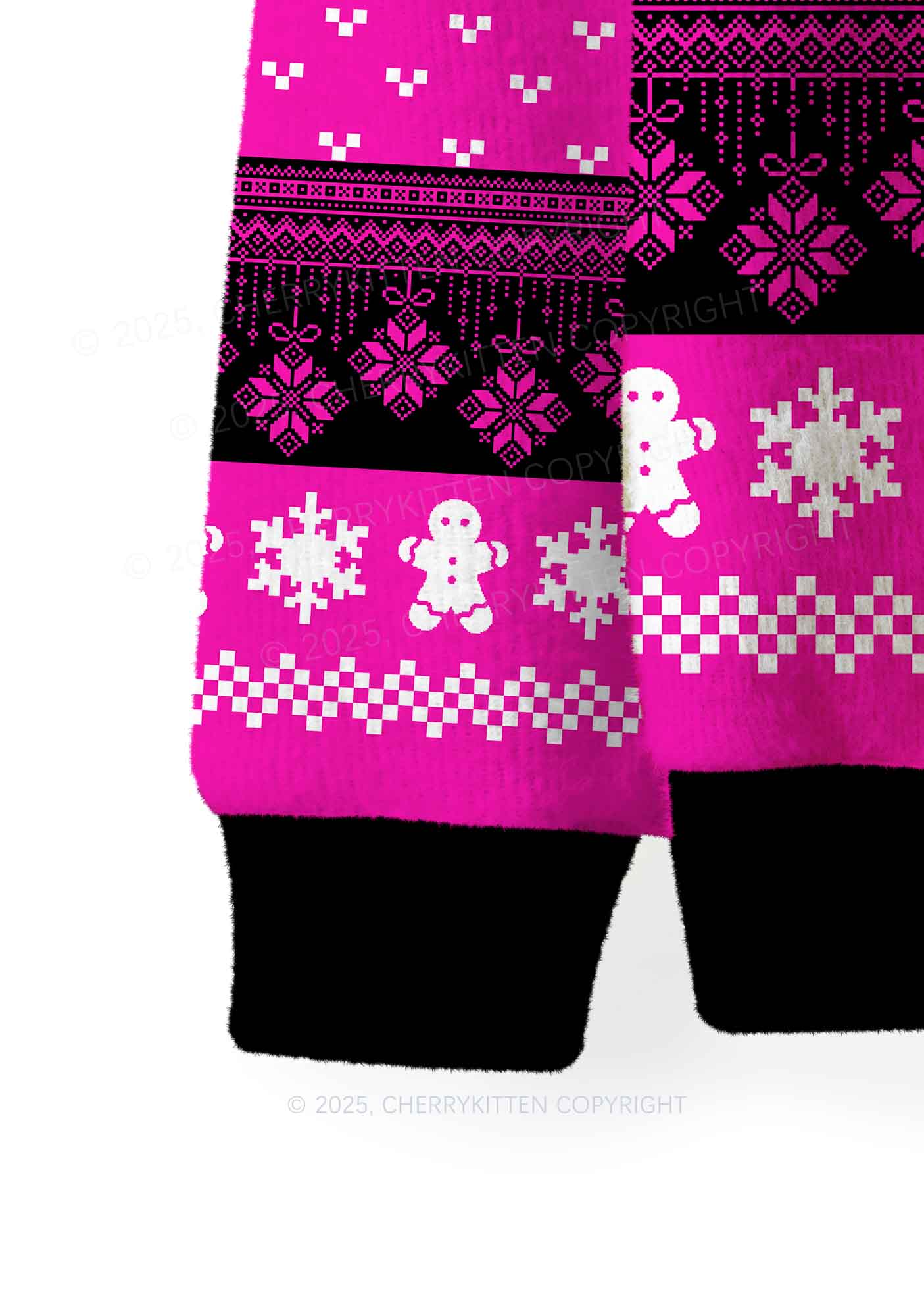 Great Mental Health Y2K Christmas Knit Sweatshirt Cherrykitten - Image 6