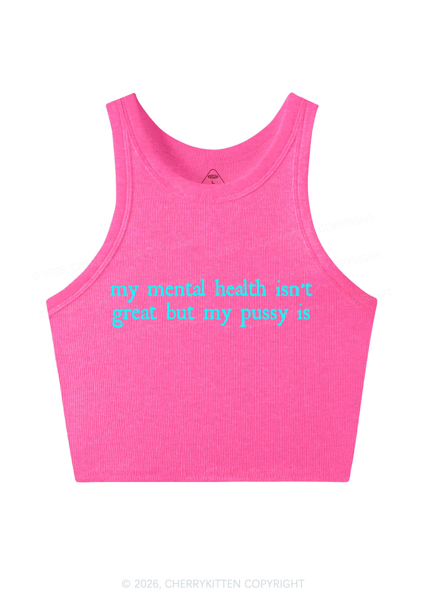 Great Mental Health Y2K Crop Tank Top Cherrykitten - Image 4