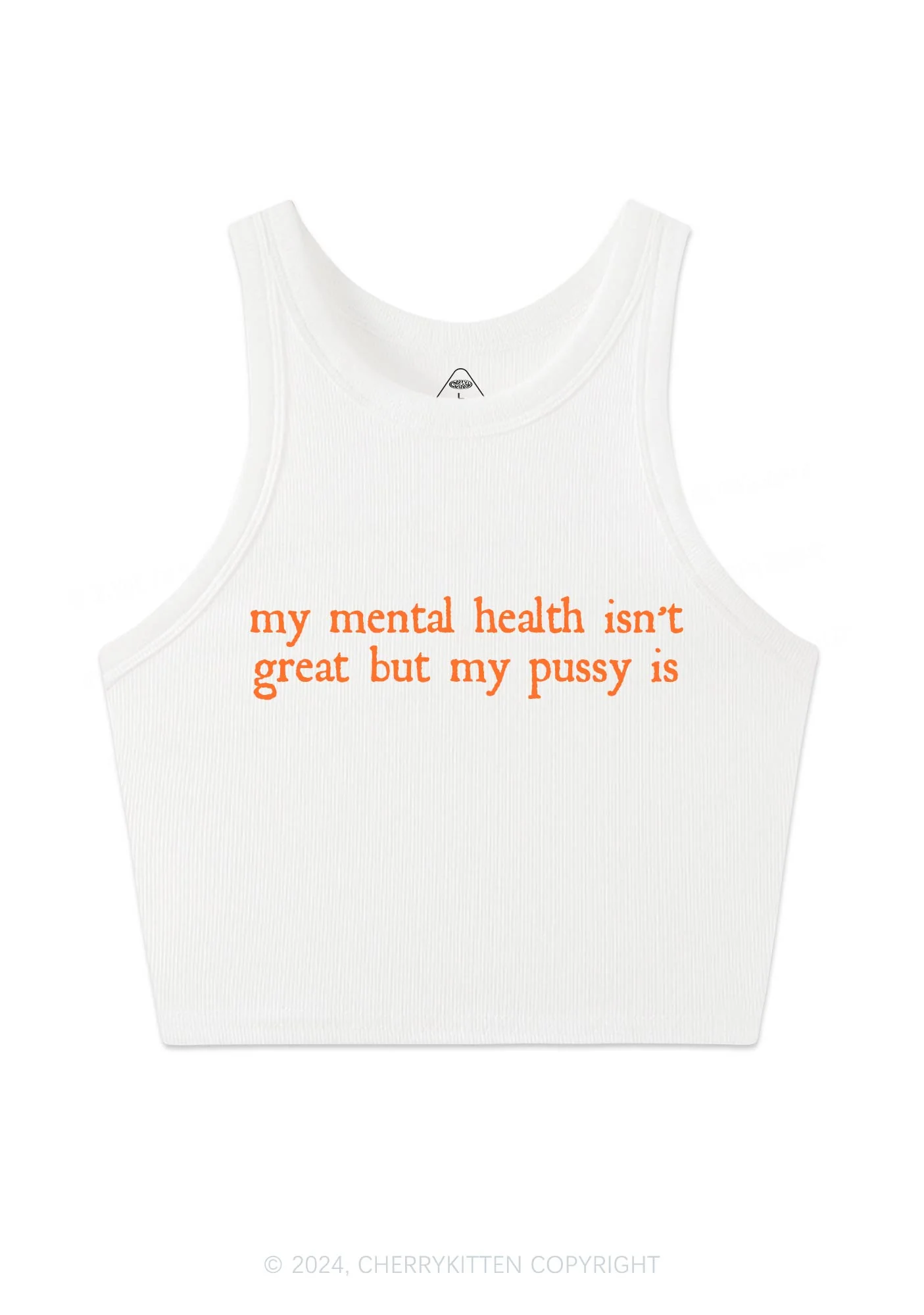Great Mental Health Y2K Crop Tank Top Cherrykitten - Image 6