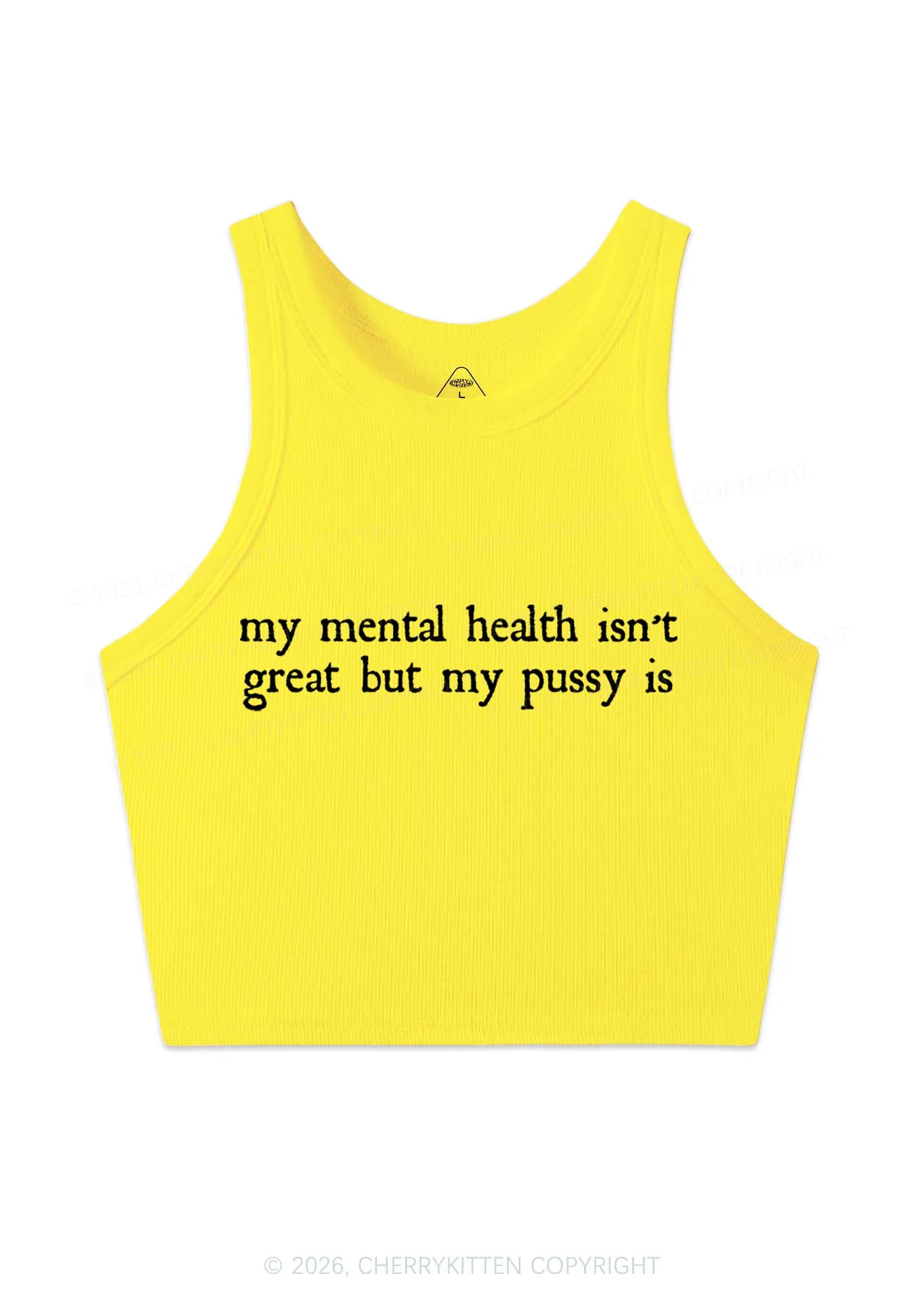 Great Mental Health Y2K Crop Tank Top Cherrykitten - Image 7