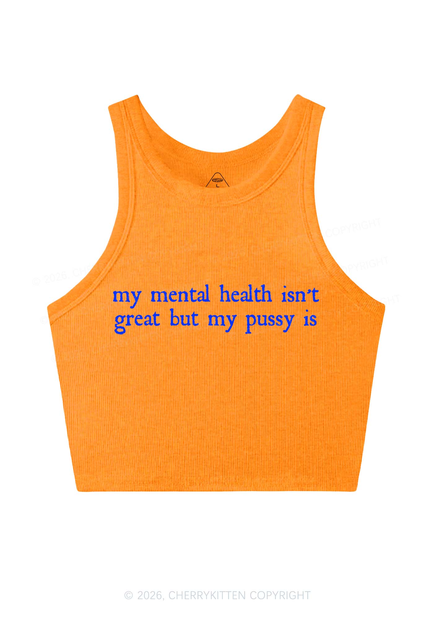 Great Mental Health Y2K Crop Tank Top Cherrykitten - Image 8