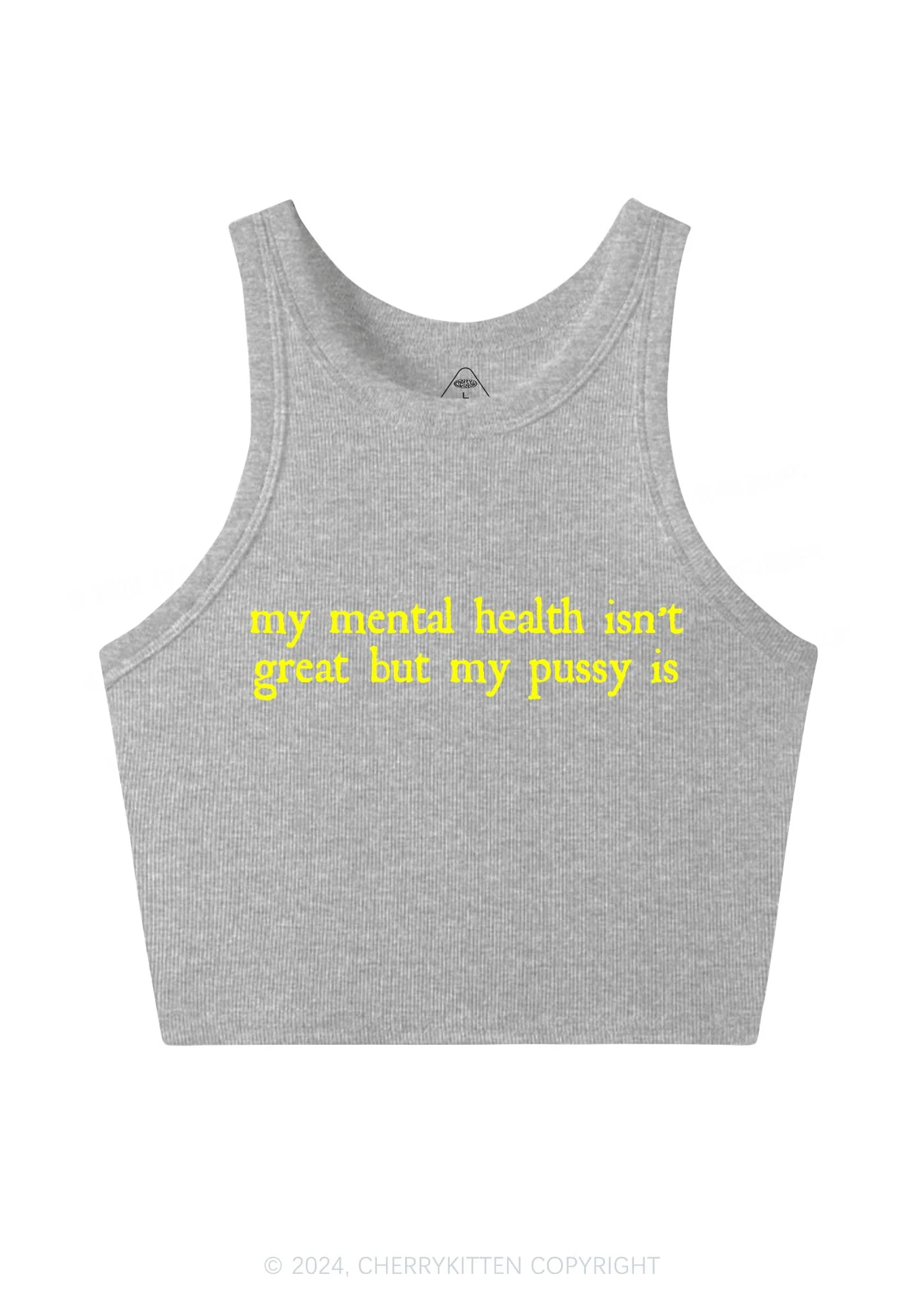 Great Mental Health Y2K Crop Tank Top Cherrykitten - Image 9