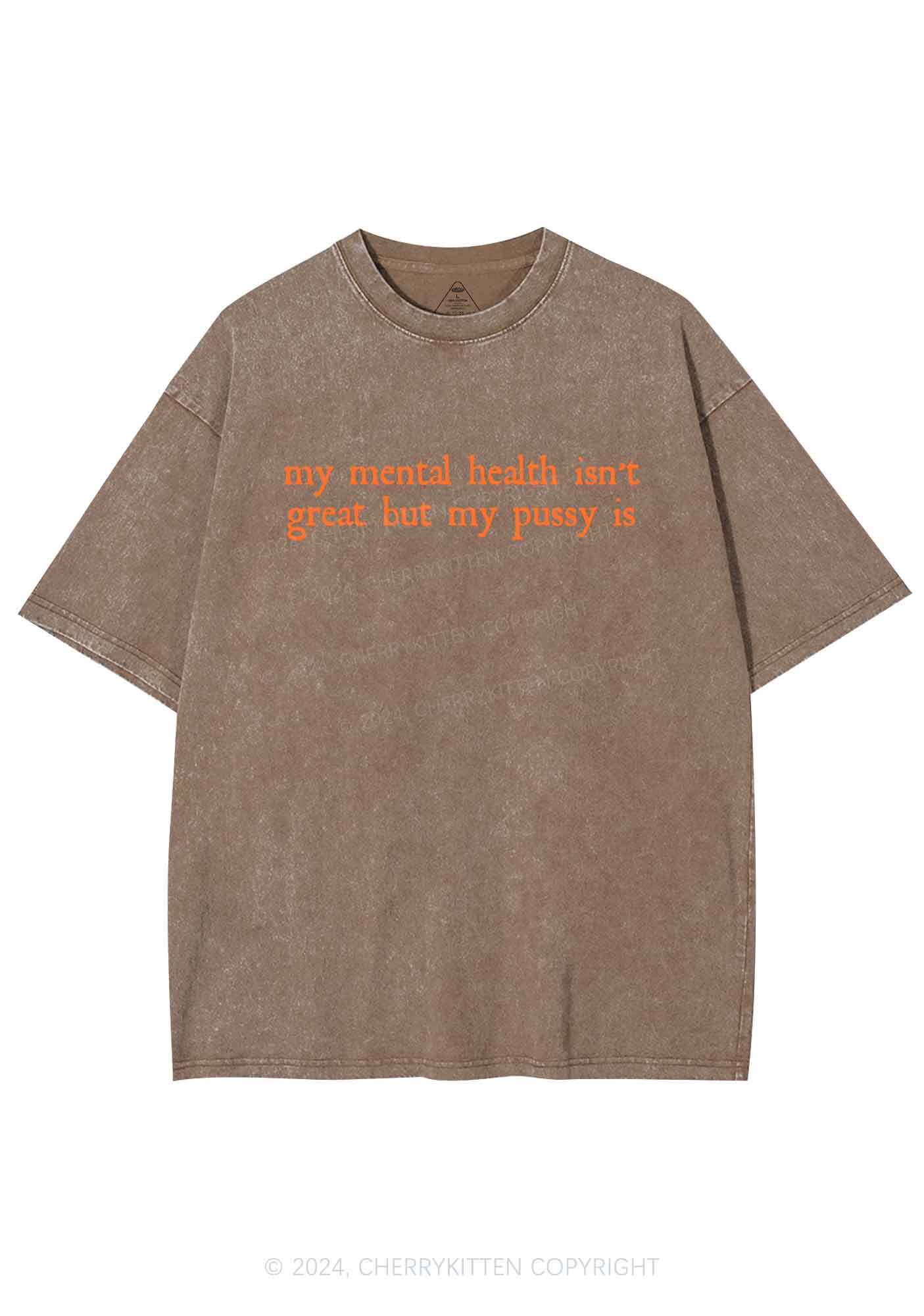 Great Mental Health Y2K Washed Tee Cherrykitten - Image 6
