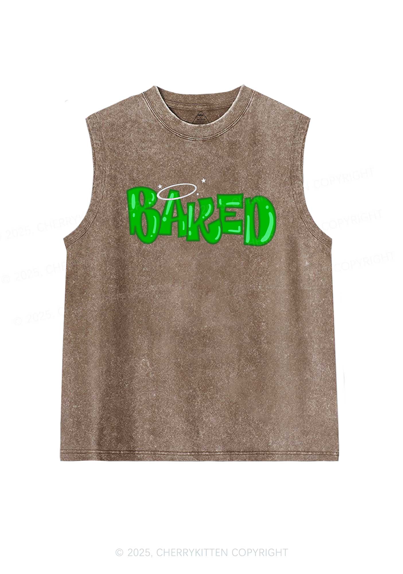 Green Baked Y2K Washed Tank Cherrykitten - Image 7