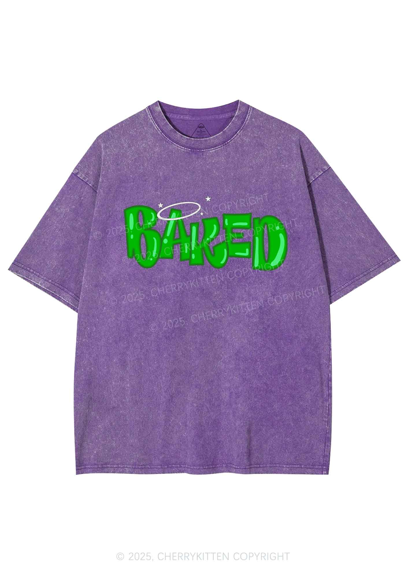 Green Baked Y2K Washed Tee Cherrykitten - Image 6