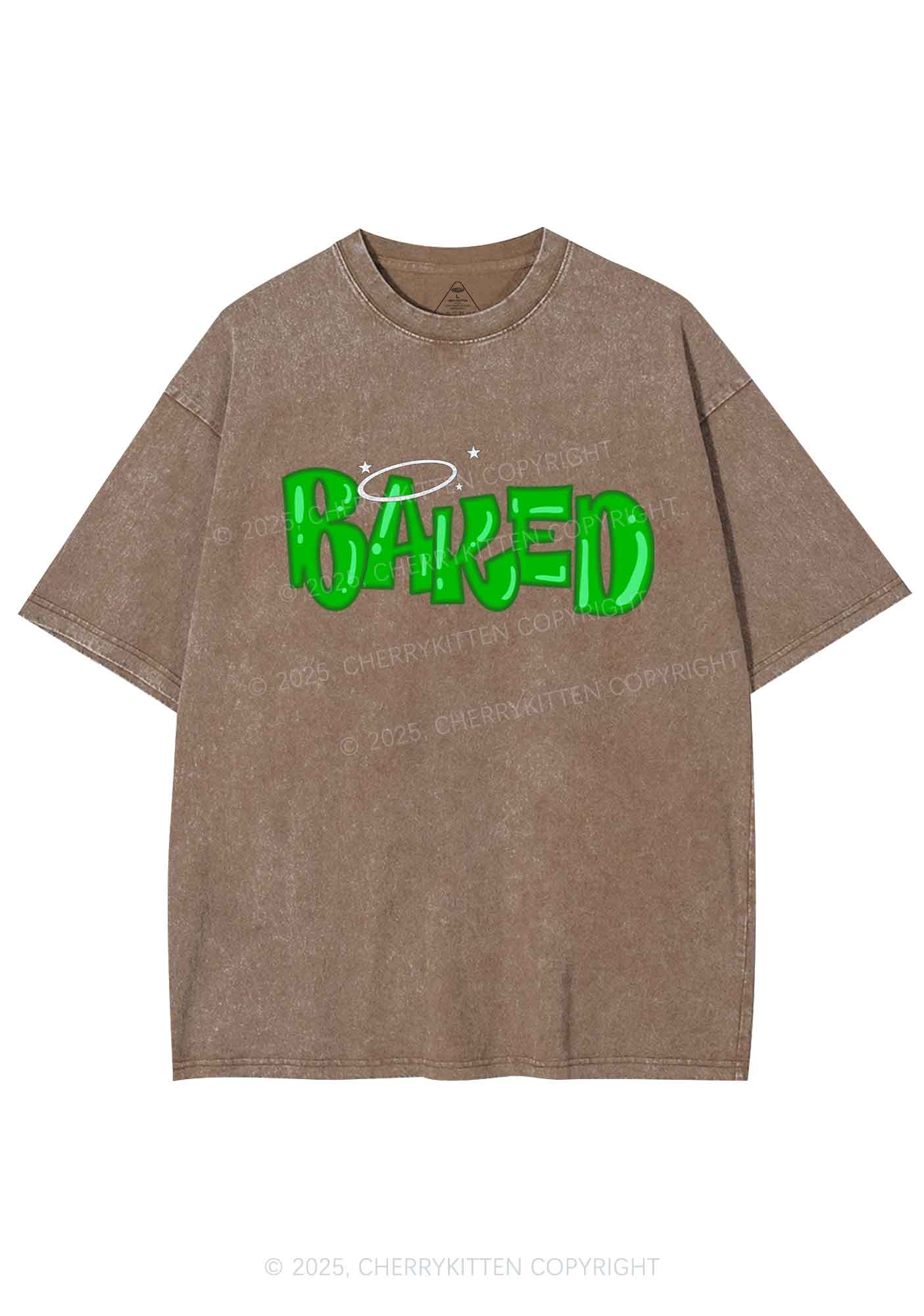 Green Baked Y2K Washed Tee Cherrykitten - Image 7