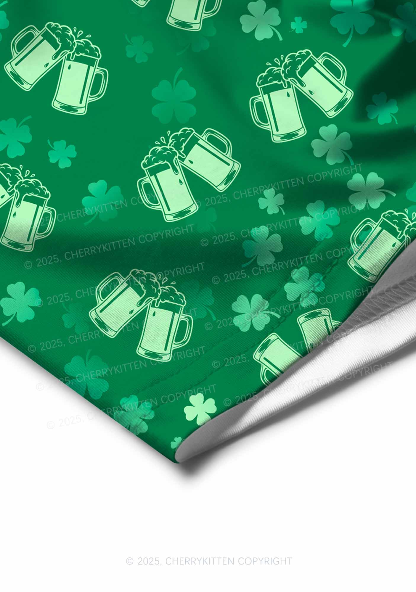 Green Beer Clover St Patricks Y2K Print Men Boxer Briefs Cherrykitten - Image 4