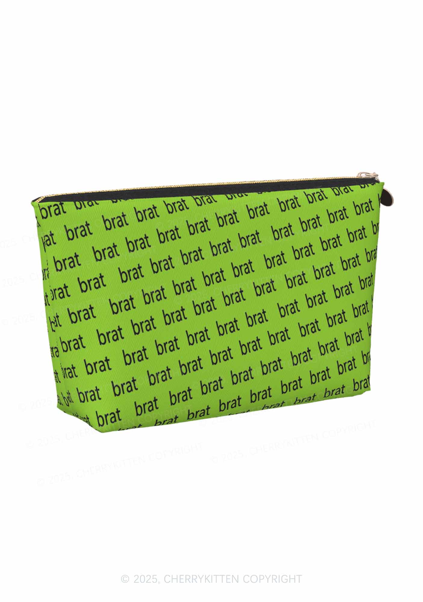 Green Brat Summer Y2K Leather Makeup Bag Cherrykitten - Image 3