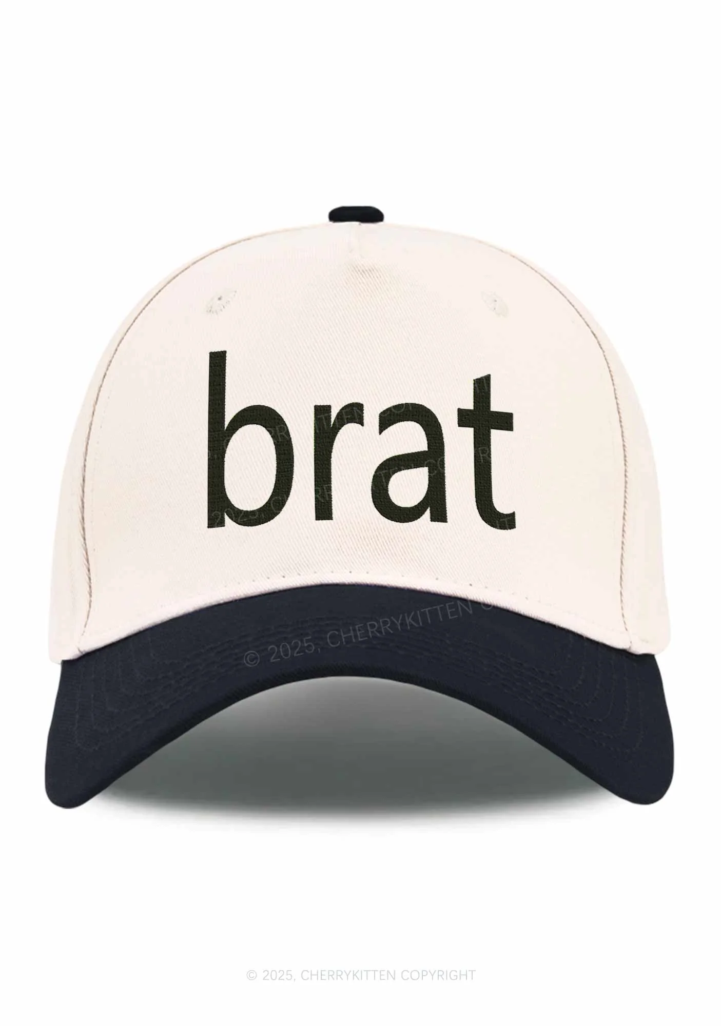 Green Brat Y2K Color Block Baseball Cap Cherrykitten - Image 4