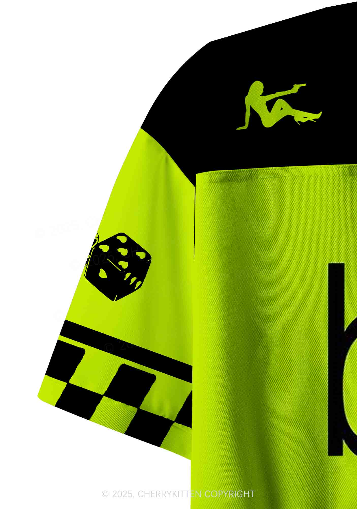 Green Brat Y2K Crop Sport Jersey Shirts Cherrykitten - Image 5