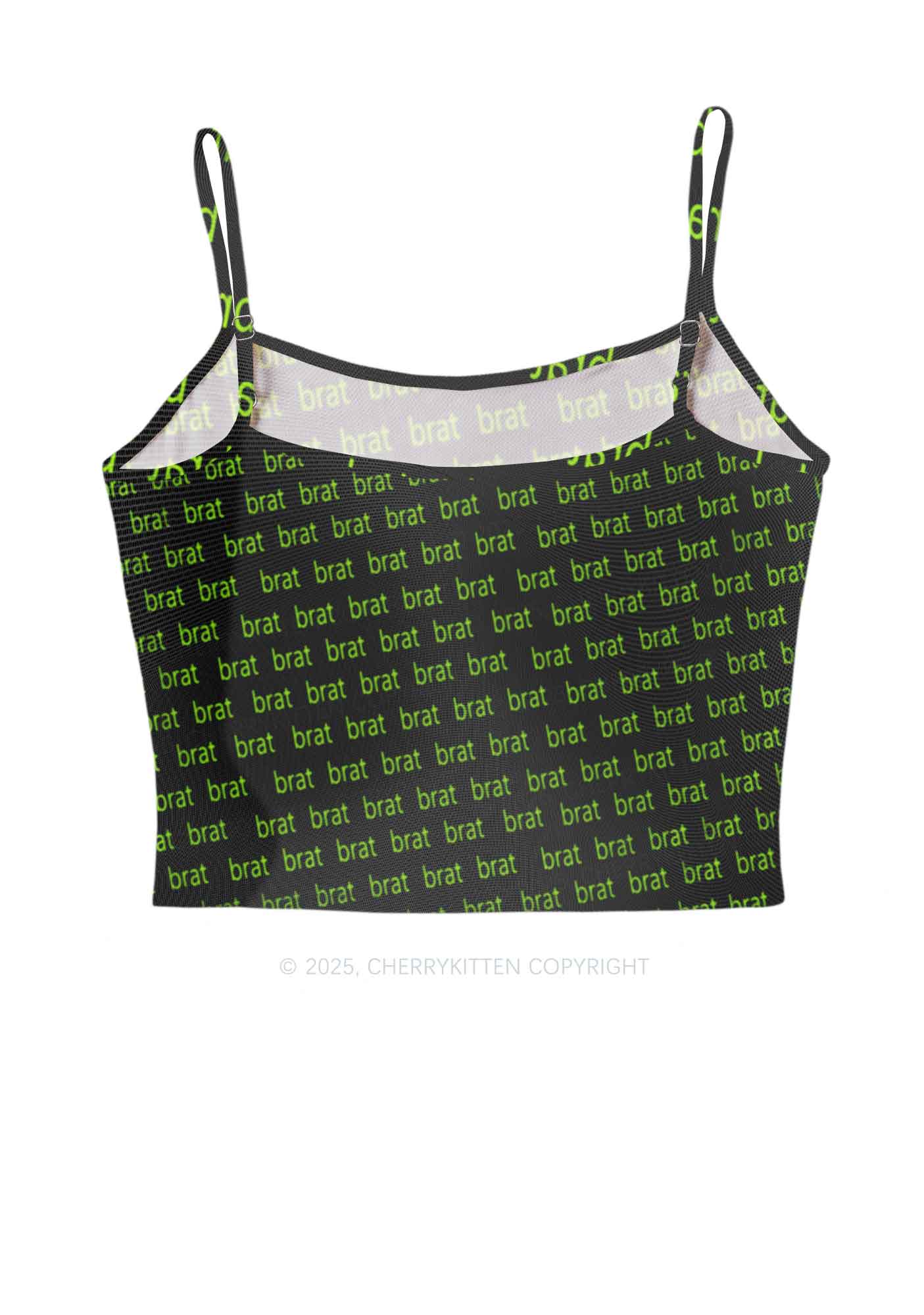 Green Brat Y2K Mesh Cami Tank Cherrykitten - Image 2