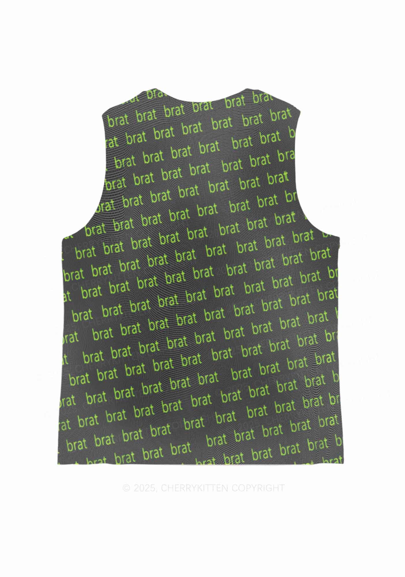 Green Brat Y2K Mesh Muscle Tank Cherrykitten - Image 3