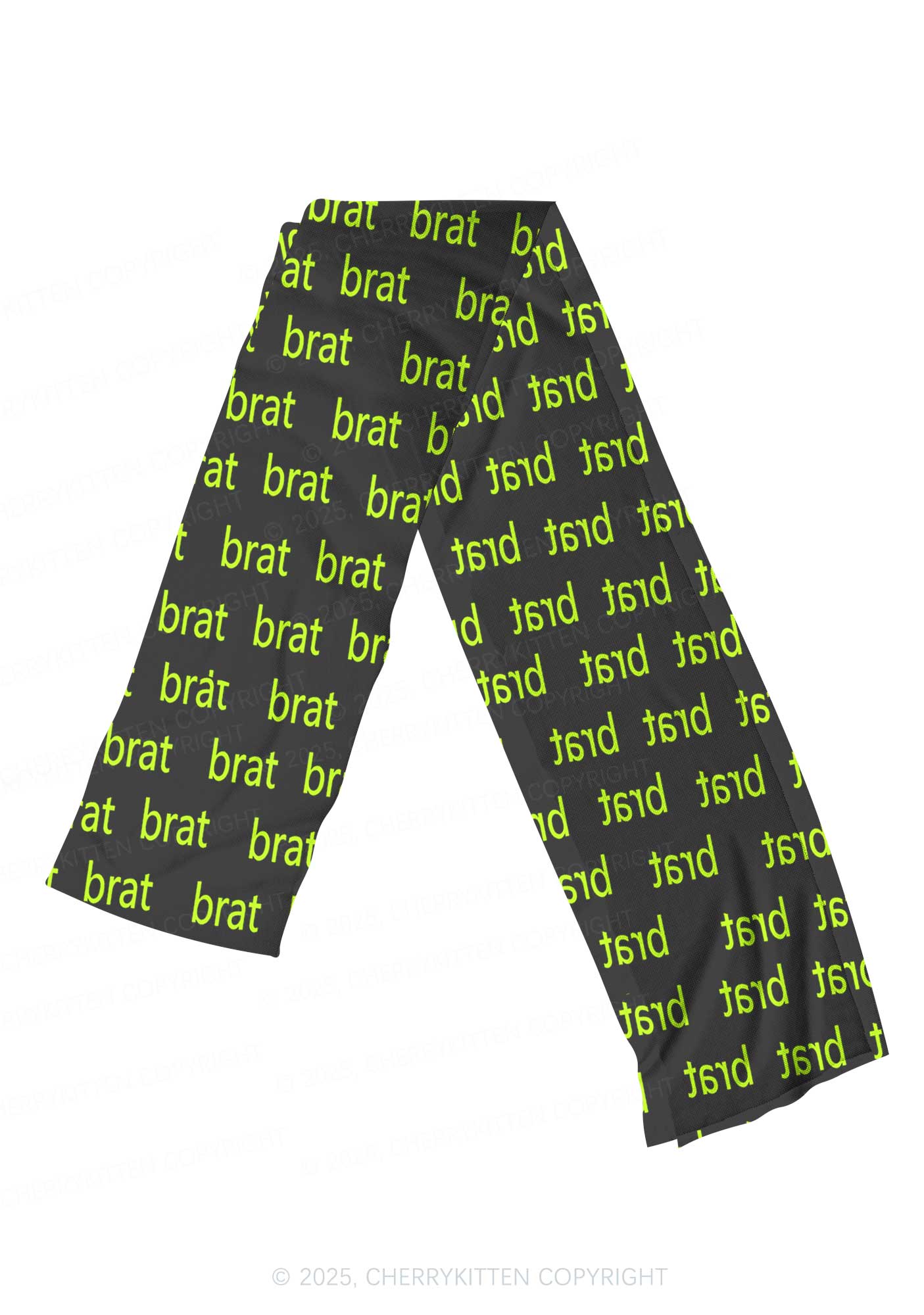 Green Brat Y2K Mesh Slip Dress With Scarf Set Cherrykitten - Image 4