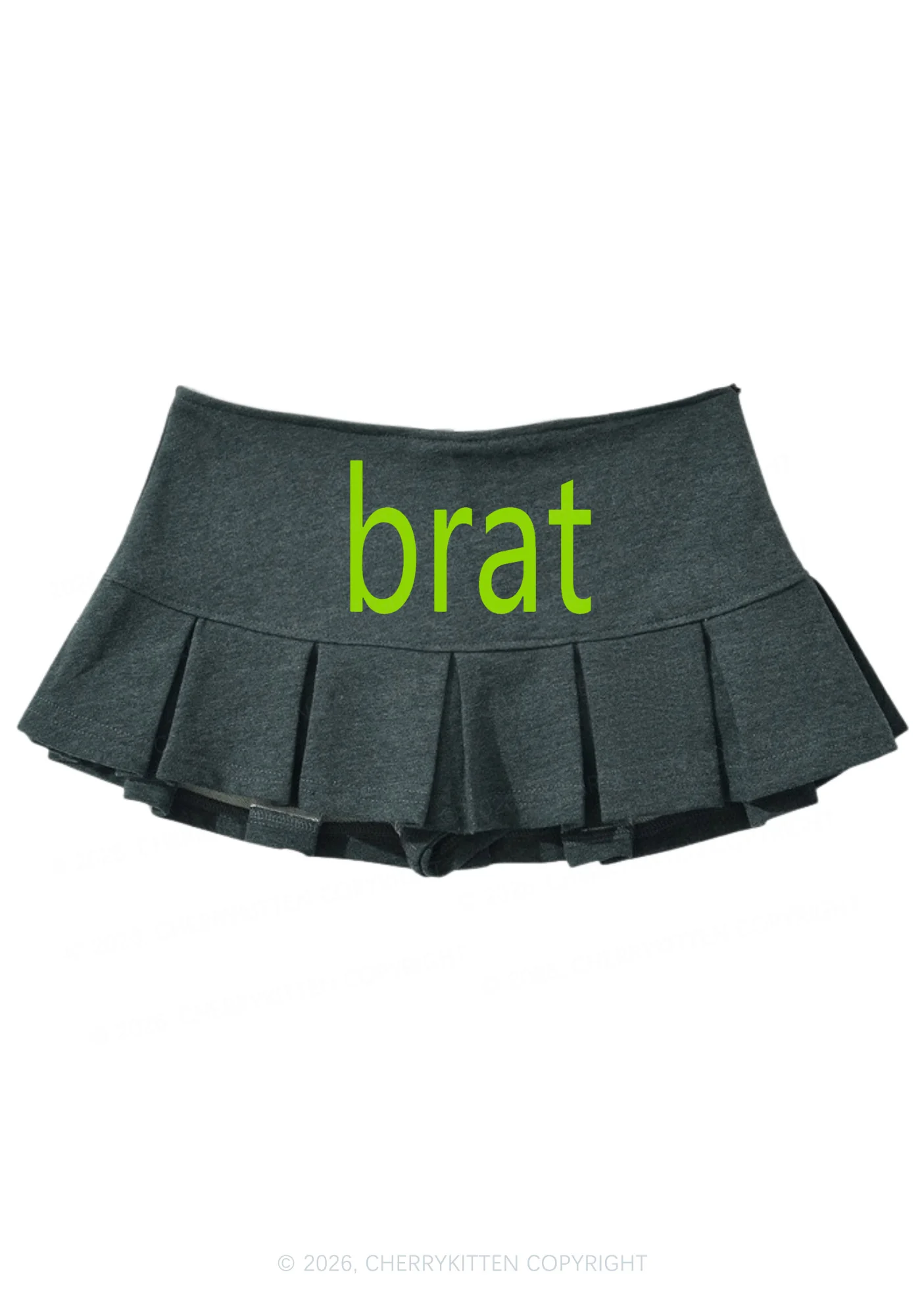 Green Brat Y2K Mini Pleated Skirts Cherrykitten - Image 6