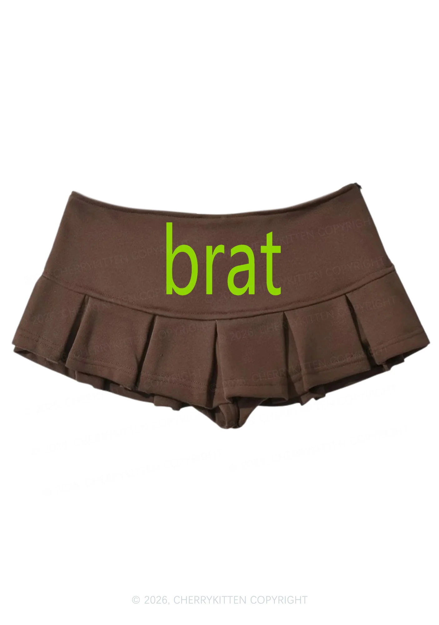 Green Brat Y2K Mini Pleated Skirts Cherrykitten - Image 7