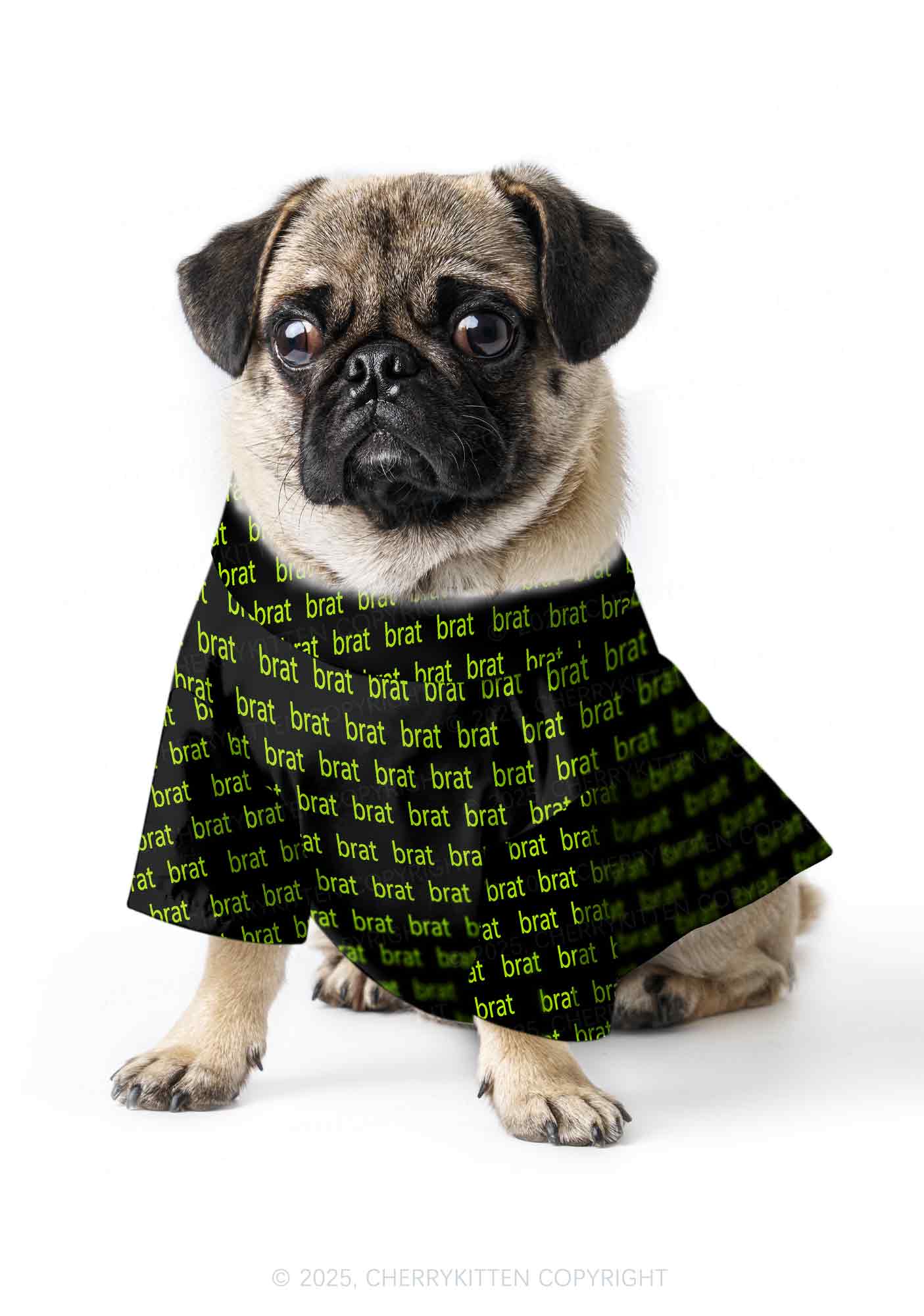 Green Brat Y2K Pet Shirts Cherrykitten - Image 3