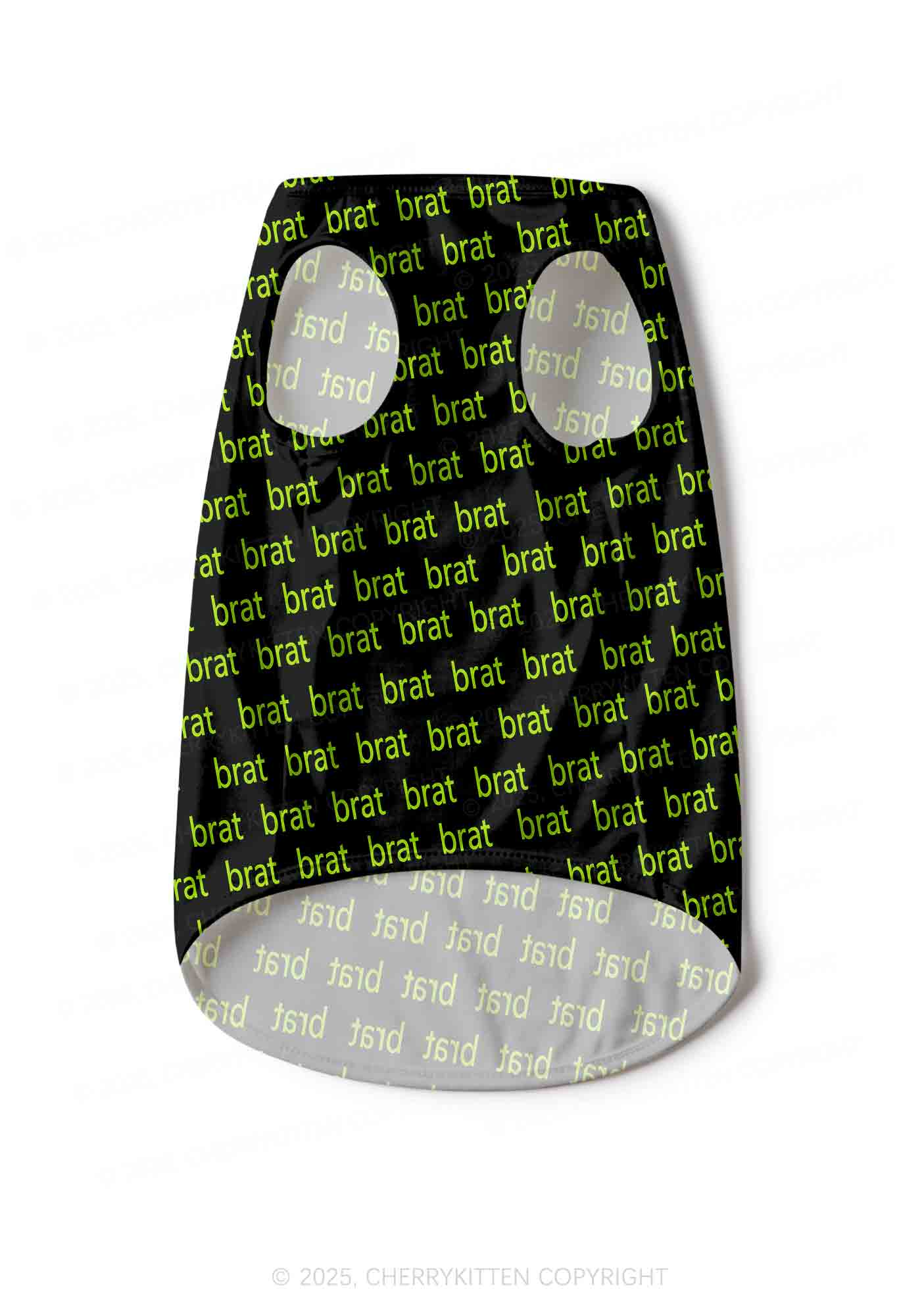 Green Brat Y2K Pet Tank Top Cherrykitten - Image 4