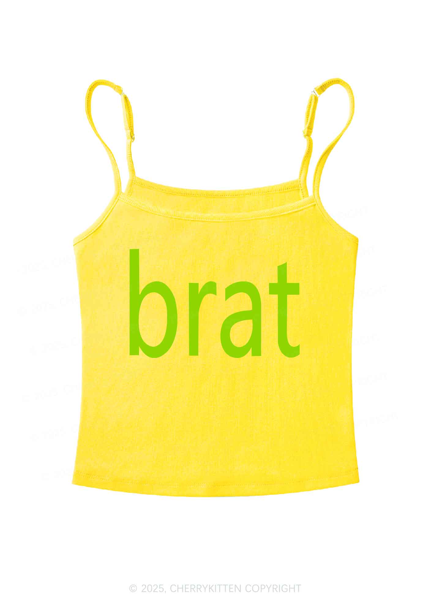 Green Brat Y2K Spaghetti Strap Cami Cherrykitten - Image 7