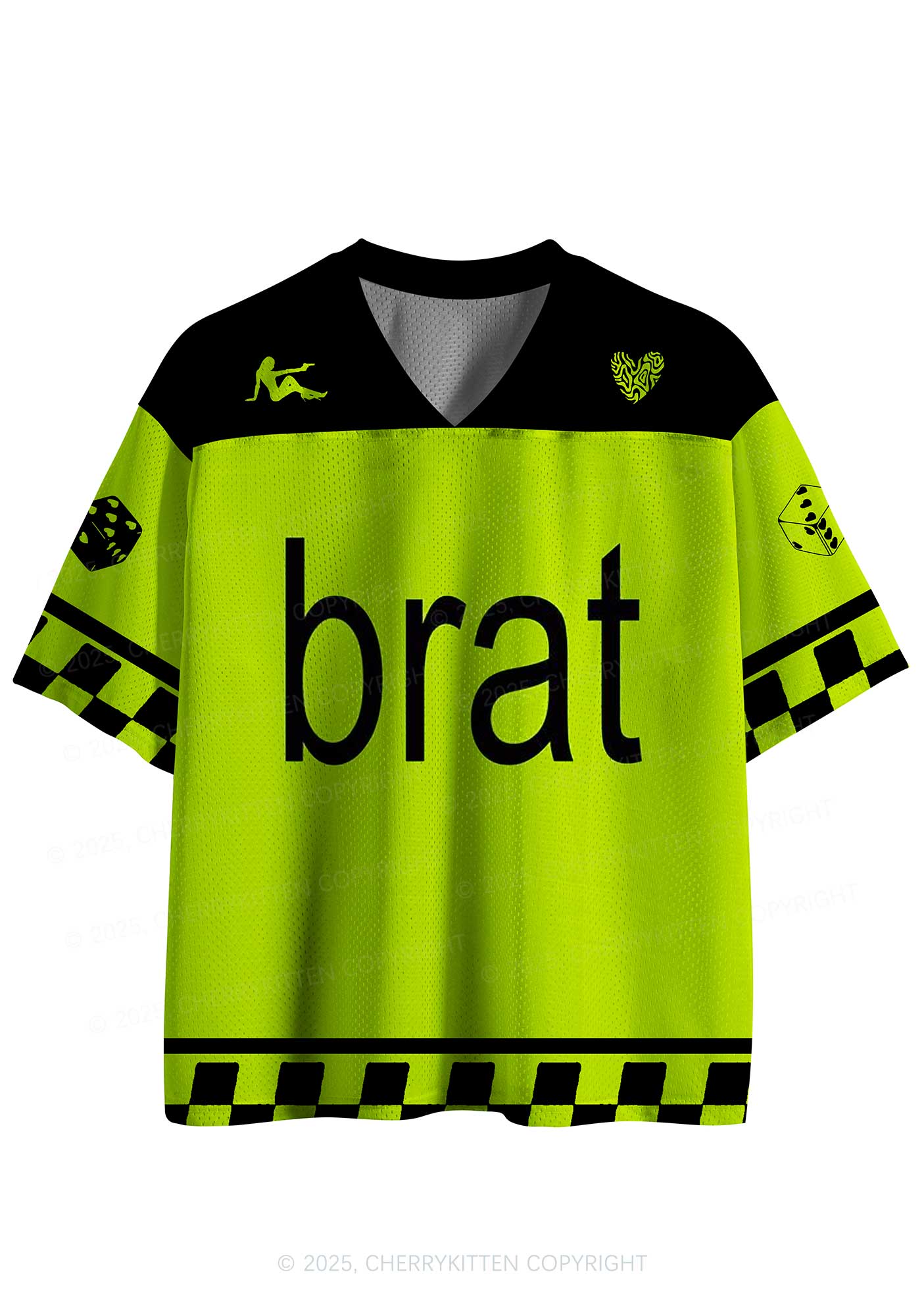 Green Brat Y2K Sport Jersey Shirts Cherrykitten - Image 2