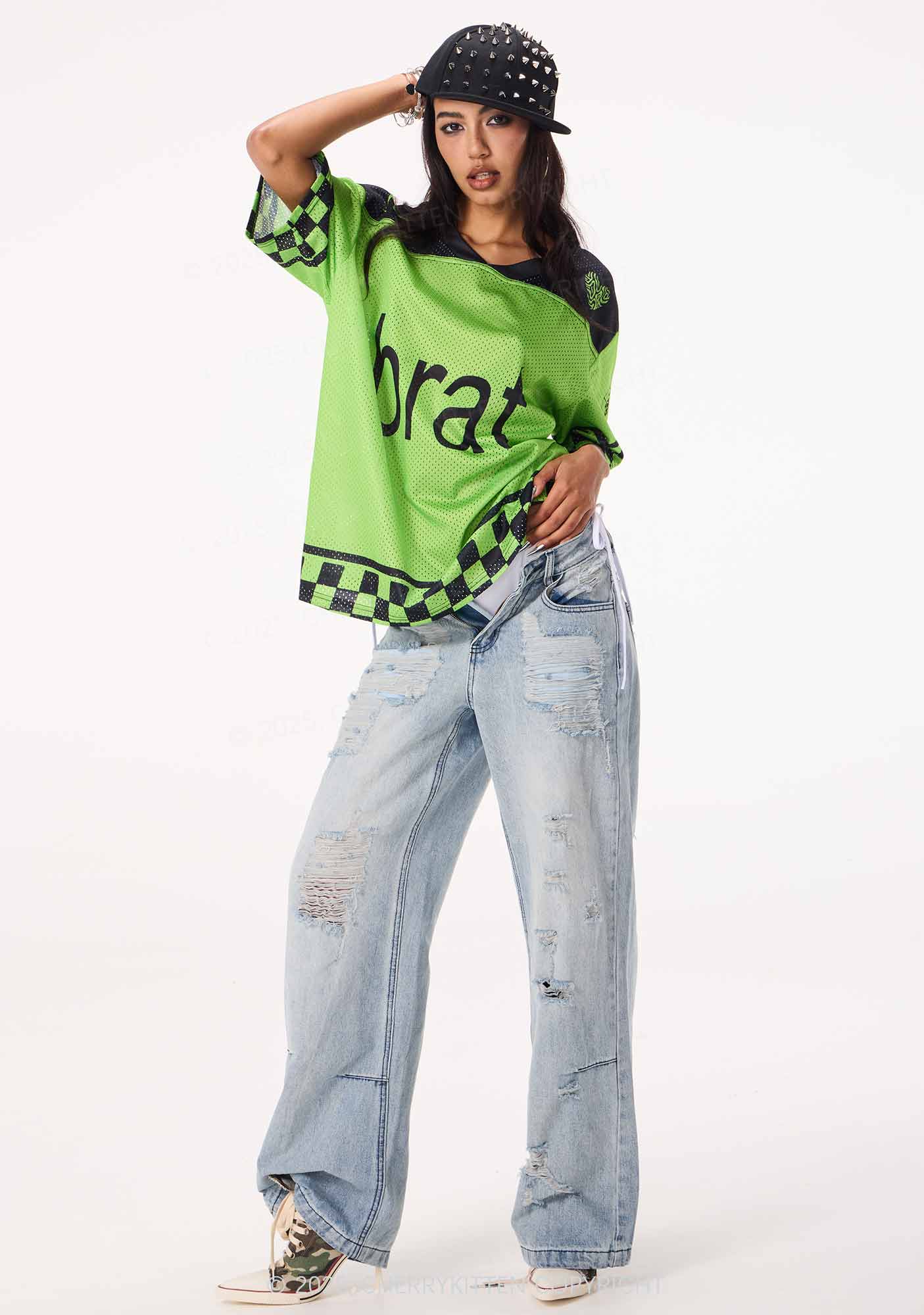 Green Brat Y2K Sport Jersey Shirts Cherrykitten - Image 3